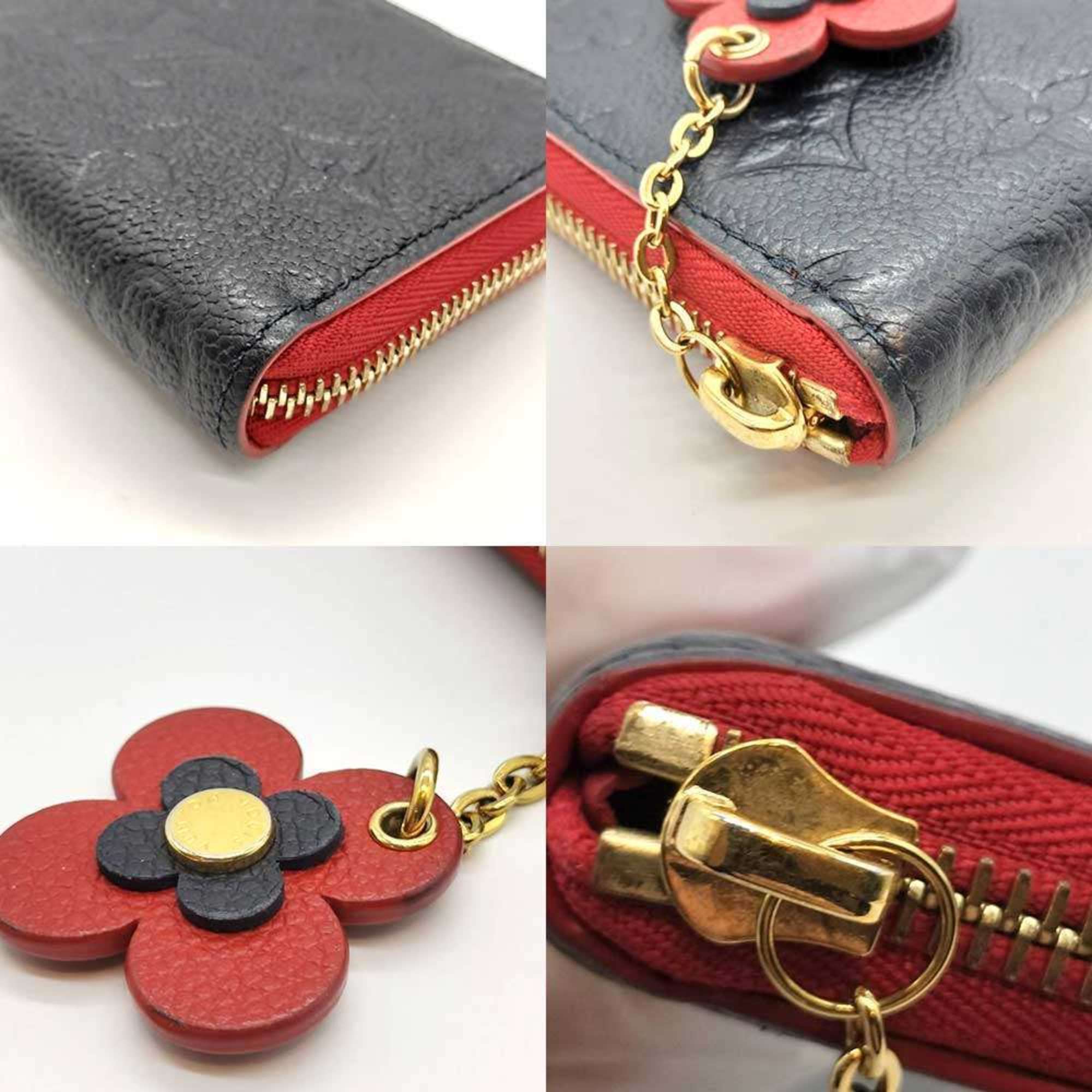 Louis Vuitton Monogram Empreinte Marine Rouge Navy Red Color Monogram Empreinte Long Wallet (Bi-Fold) (Pre-Owned)