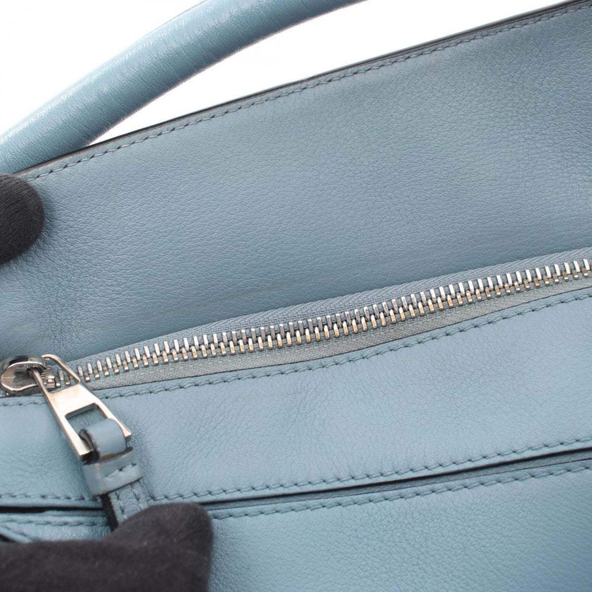 Loewe Blue Leather Handbag Shoulder Bag (Pre-Owned)