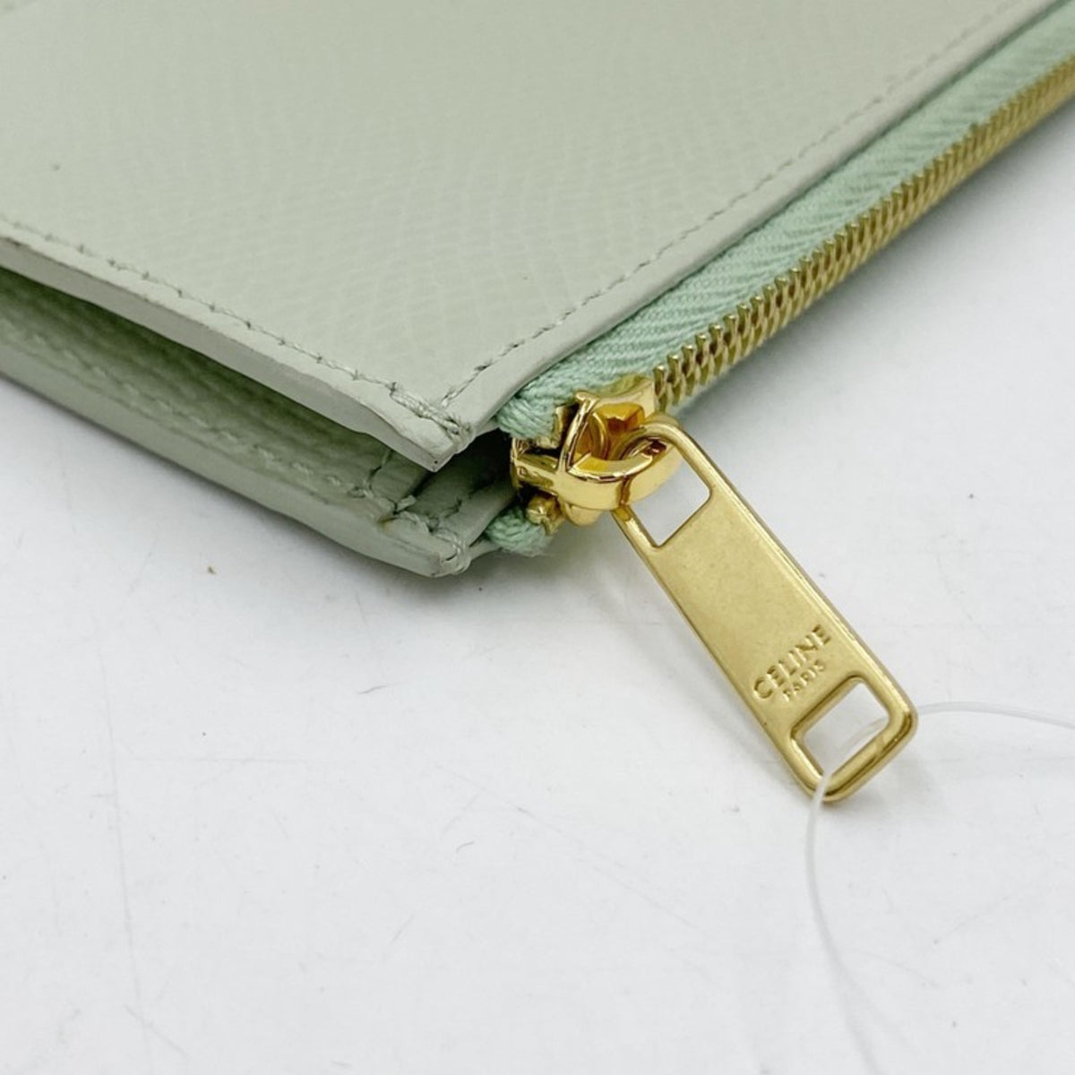 Celine Green Light Green Leather Coin Purse/Coin Case (Pre-Owned)