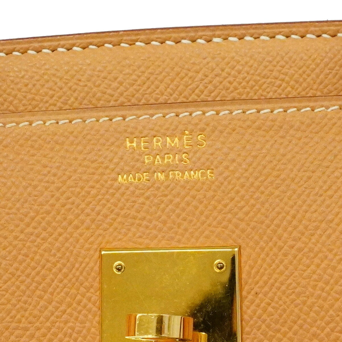 Hermes Natural Sable Courchevel Leather Handbag (Pre-Owned)