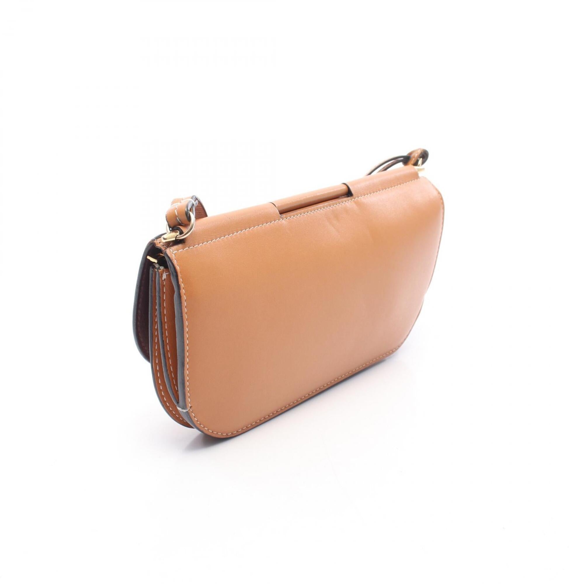 Loewe Brown Leather Handbag Shoulder Bag (Pre-Owned)