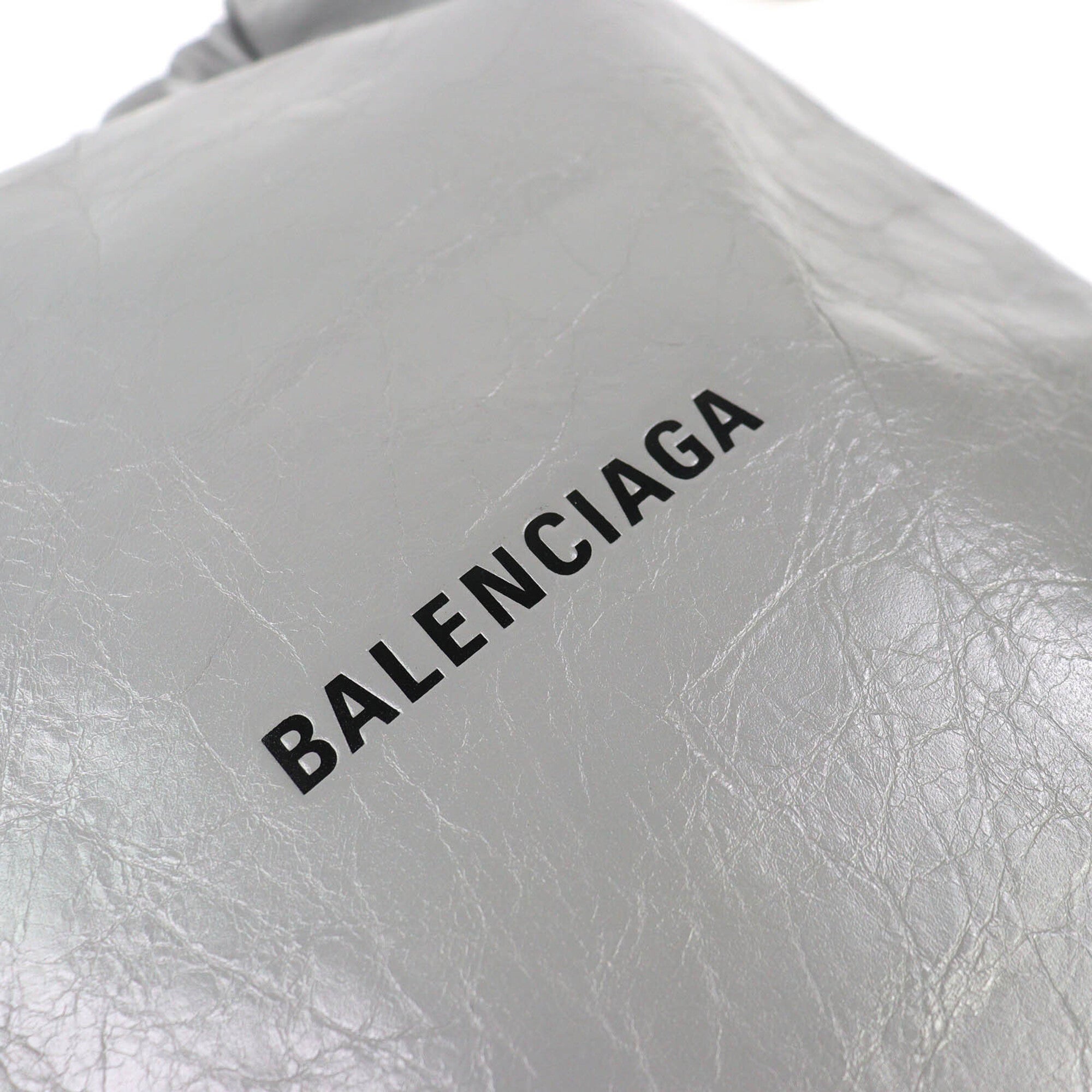 Balenciaga Gray Leather Polyamide Pouch (Pre-Owned)
