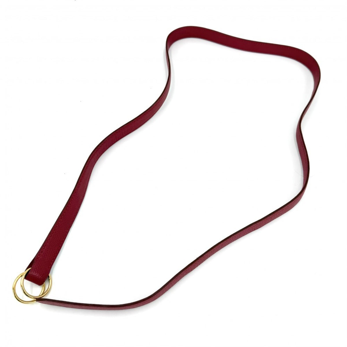 Hermes Red Color Leather Fanny Pack Pochette (Pre-Owned)