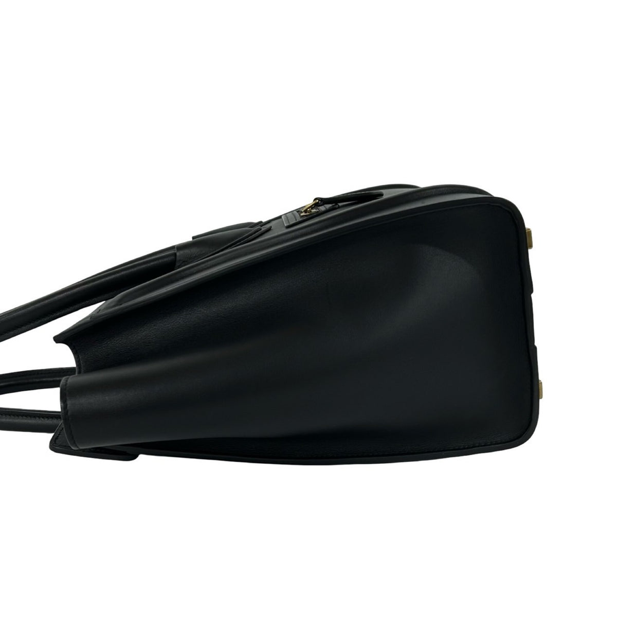 Celine Black Leather Boston Bag Handbag Tote Bag (Pre-Owned)