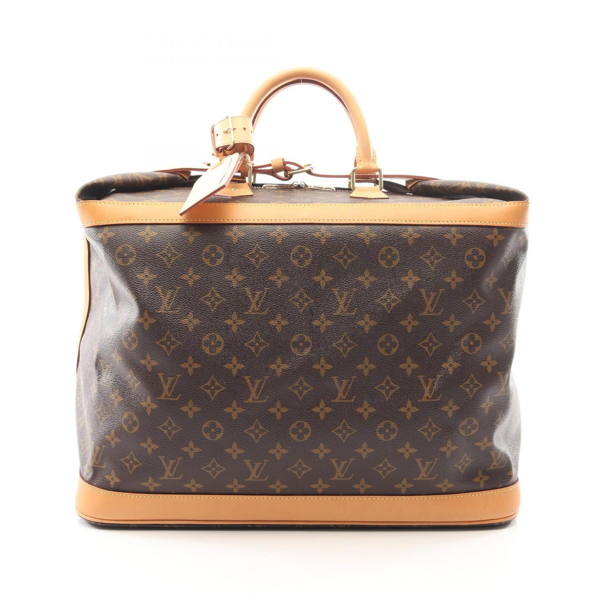 Louis Vuitton Brown Monogram Coated Canvas Leather Boston Bag Handbag (Pre-Owned)