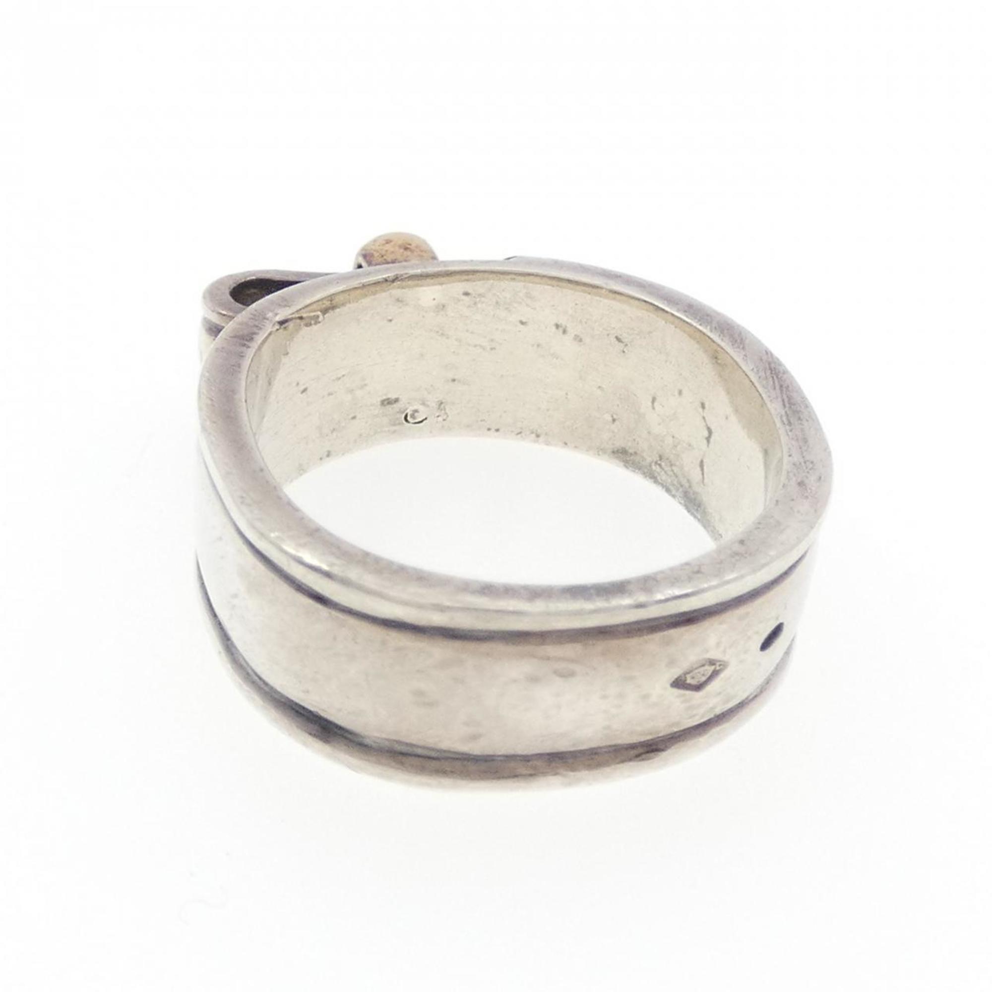 Hermes Silver 925 Band Ring (Pre-Owned)