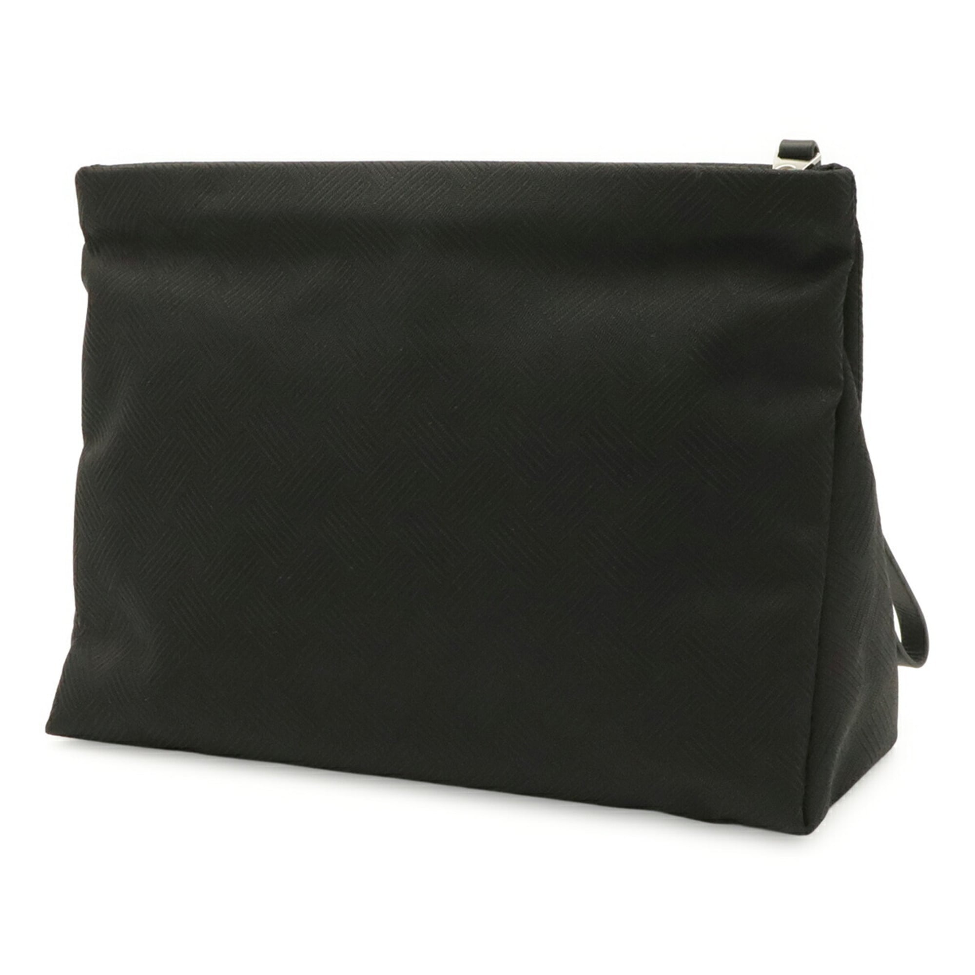 Bottega Veneta Black Nylon Leather Clutch Bag (Pre-Owned)