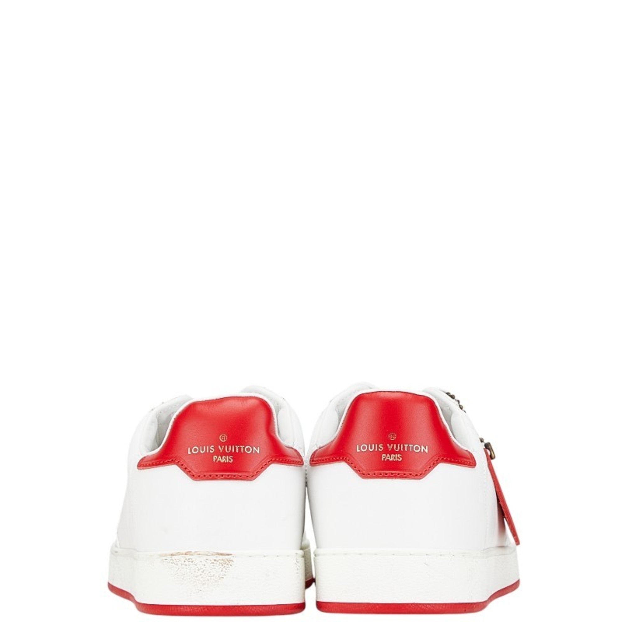 Louis Vuitton Red Color White Sneakers (Pre-Owned)