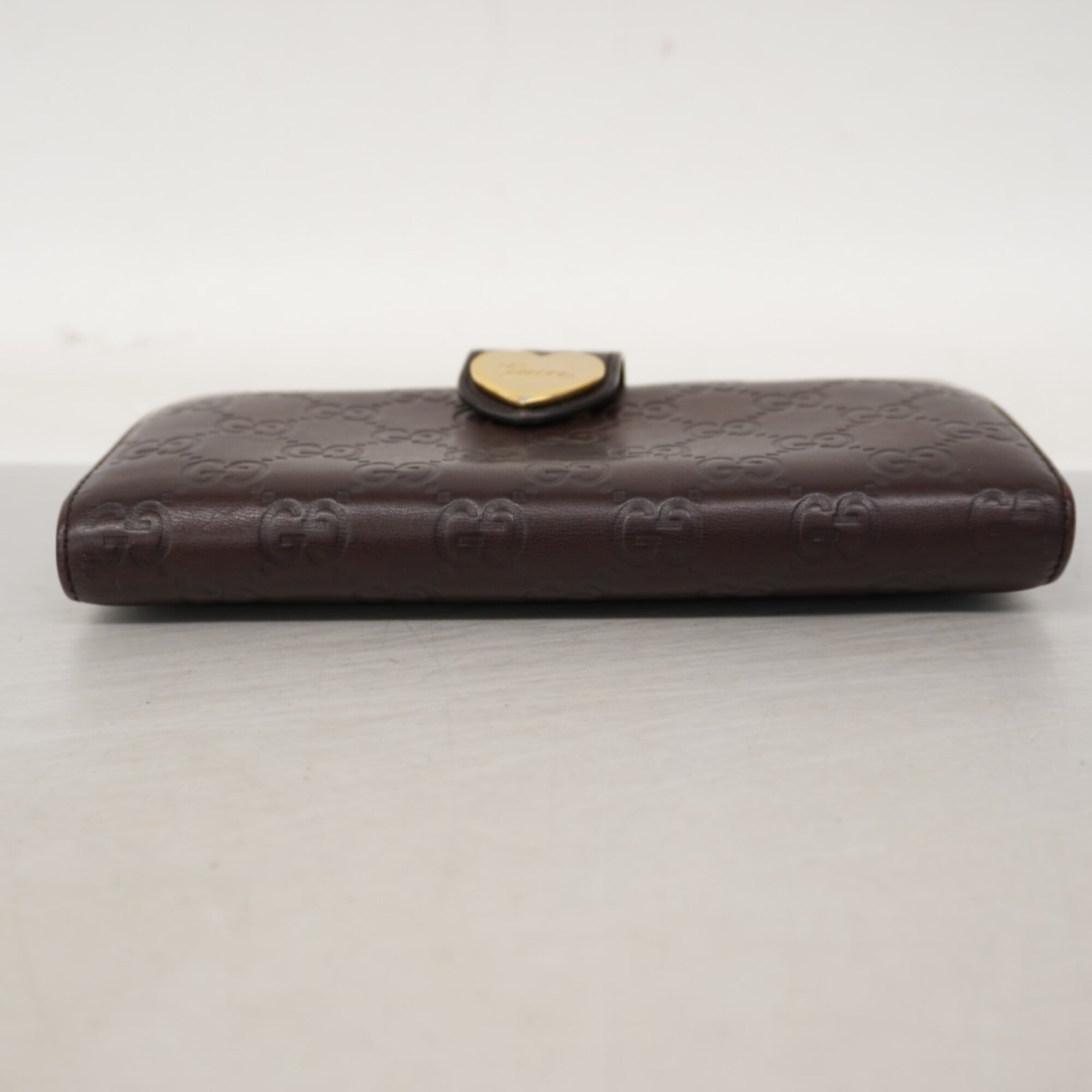 Gucci Brown Leather Long Wallet (Bi-Fold) (Pre-Owned)