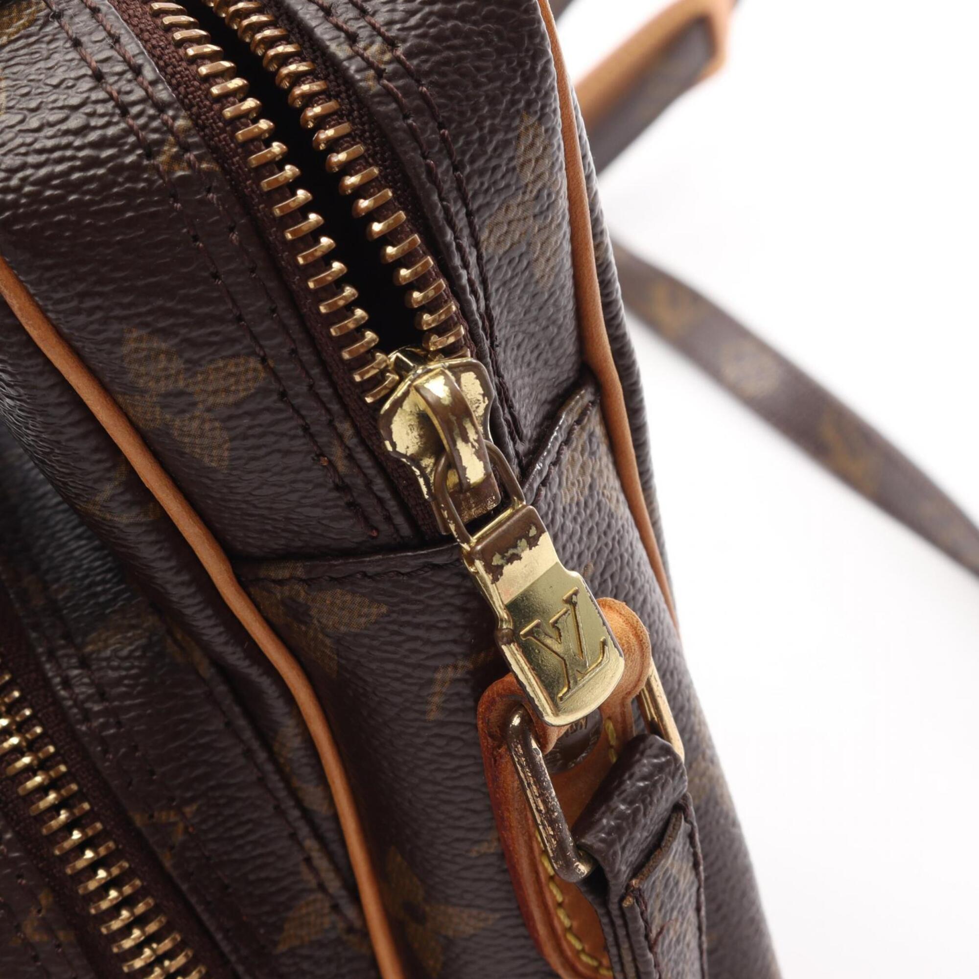 Louis Vuitton Brown Coated Canvas Pvc Monogram Leather Handbag Shoulder Bag (Pre-Owned)