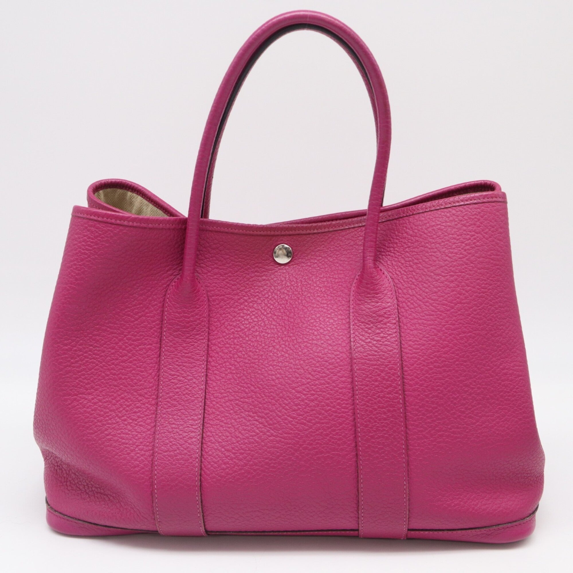 Hermes Garden Purple Negonda Leather Handbag (Pre-Owned)