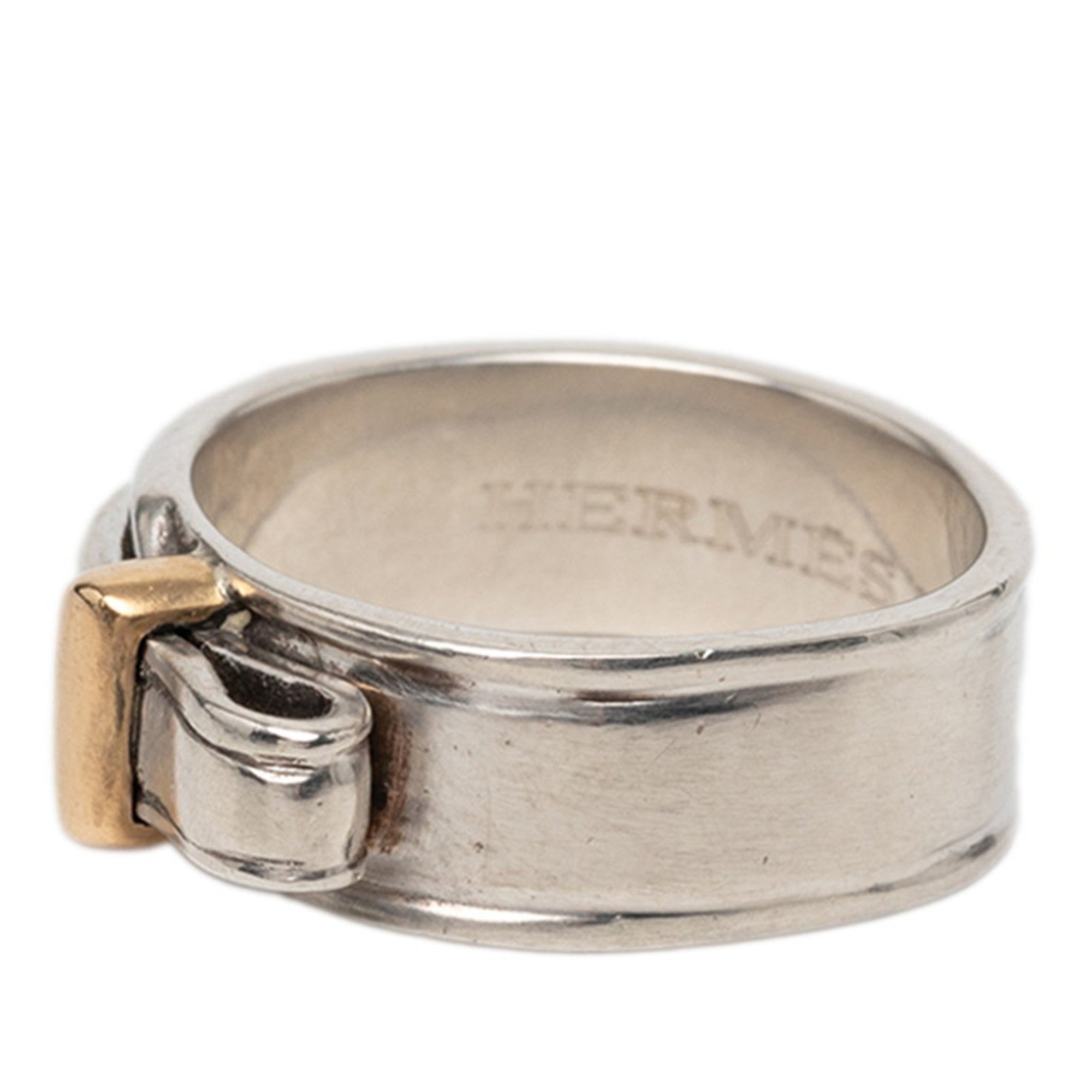 Hermes Silver 925 Band Ring (Pre-Owned)