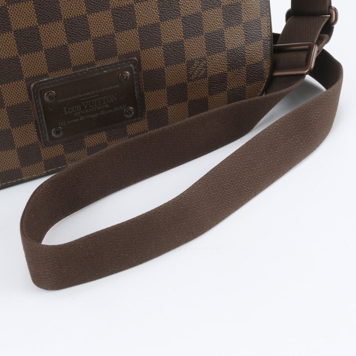 Louis Vuitton Ebene Leather Coated Canvas Messenger Bag Shoulder Bag (Pre-Owned)