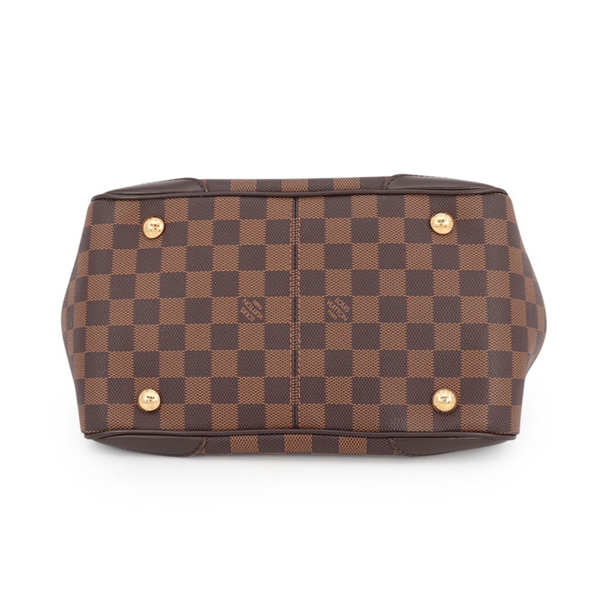 Louis Vuitton Damier Damier Canvas Ebene Red Color Handbag (Pre-Owned)