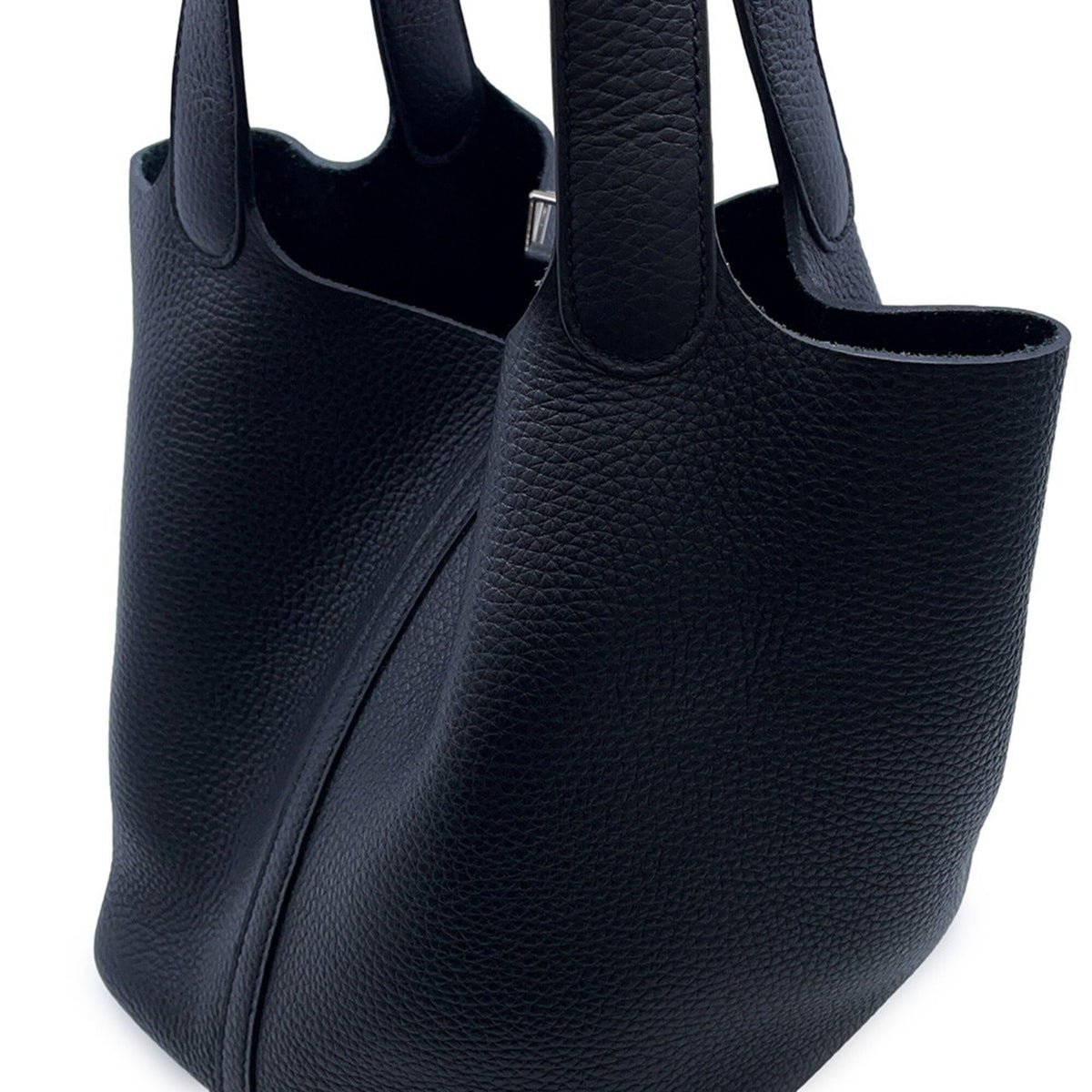 Hermes Black Taurillon Clemence Leather Handbag (Pre-Owned)