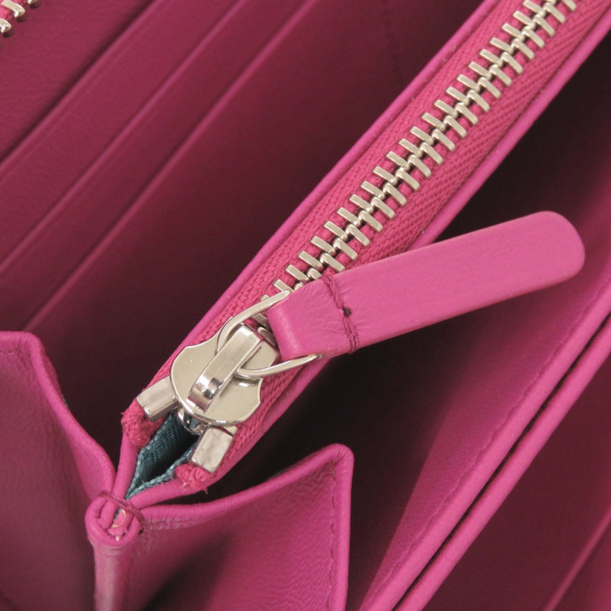 Tiffany Pink Leather Long Wallet (Bi-Fold) (Pre-Owned)