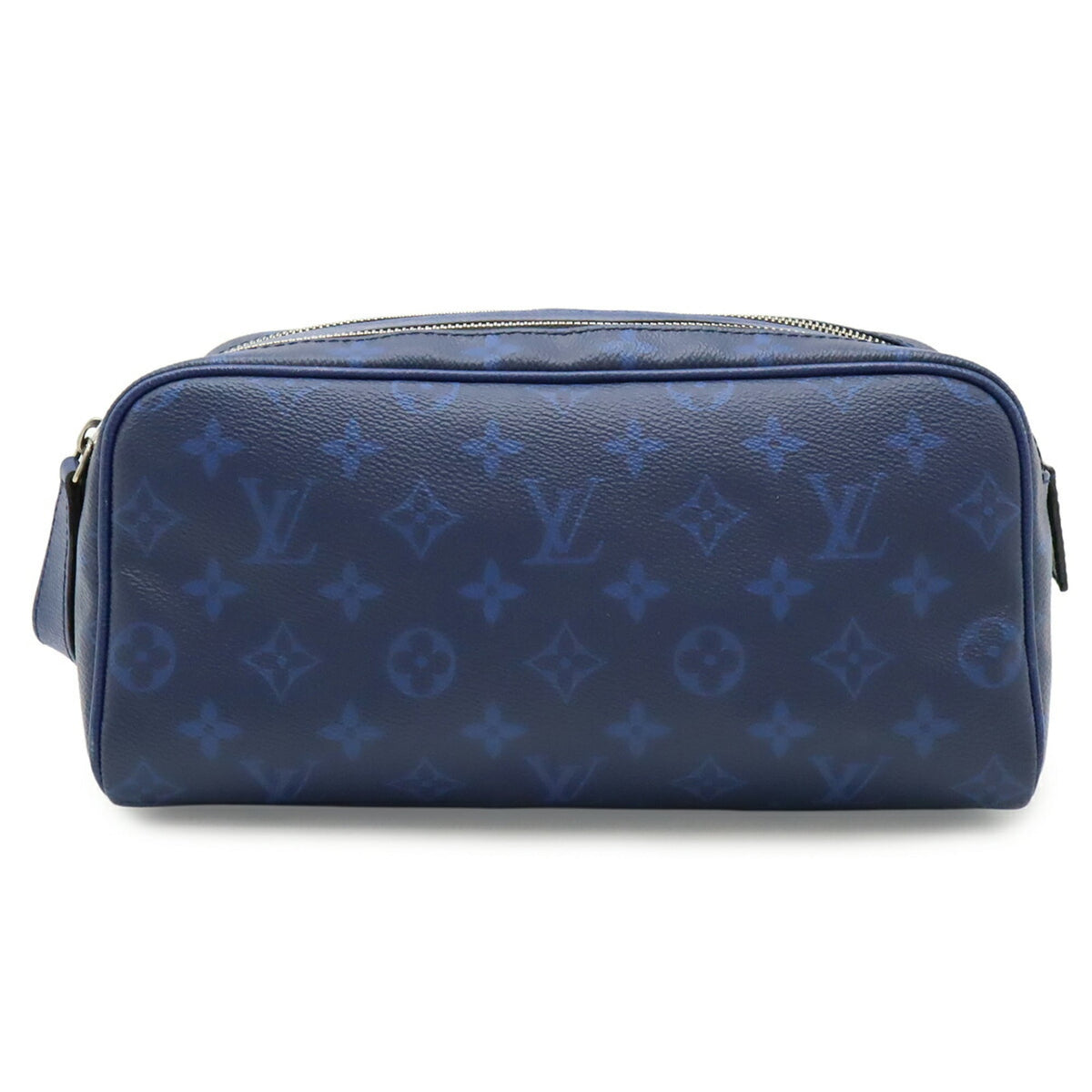 Louis Vuitton Cobalt Monogram Monogram Canvas Taiga Leather Leather Clutch Bag Handbag (Pre-Owned)