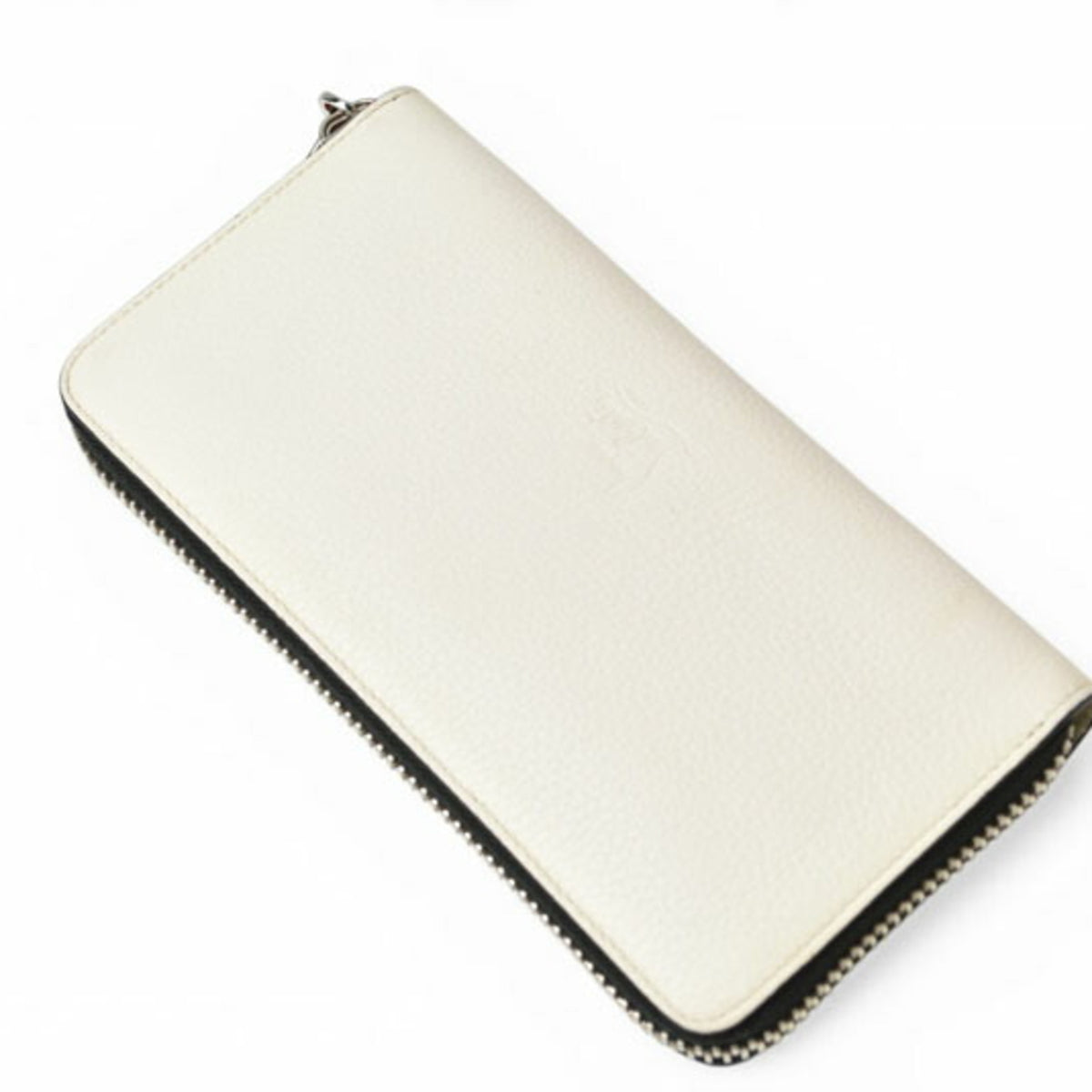 Christian Louboutin White Leather Long Wallet (Bi-Fold) (Pre-Owned)