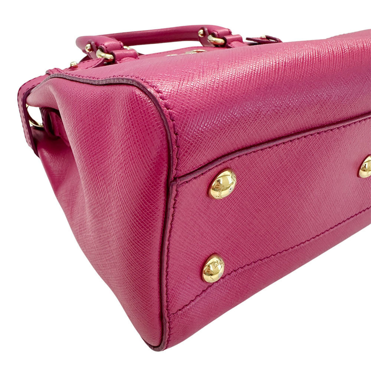 Salvatore Ferragamo Pink Leather Handbag Shoulder Bag (Pre-Owned)