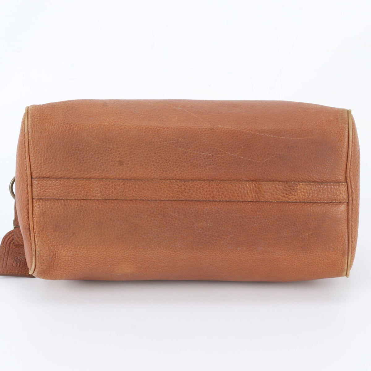 Ralph Lauren Camel Leather Boston Bag Handbag (Pre-Owned)