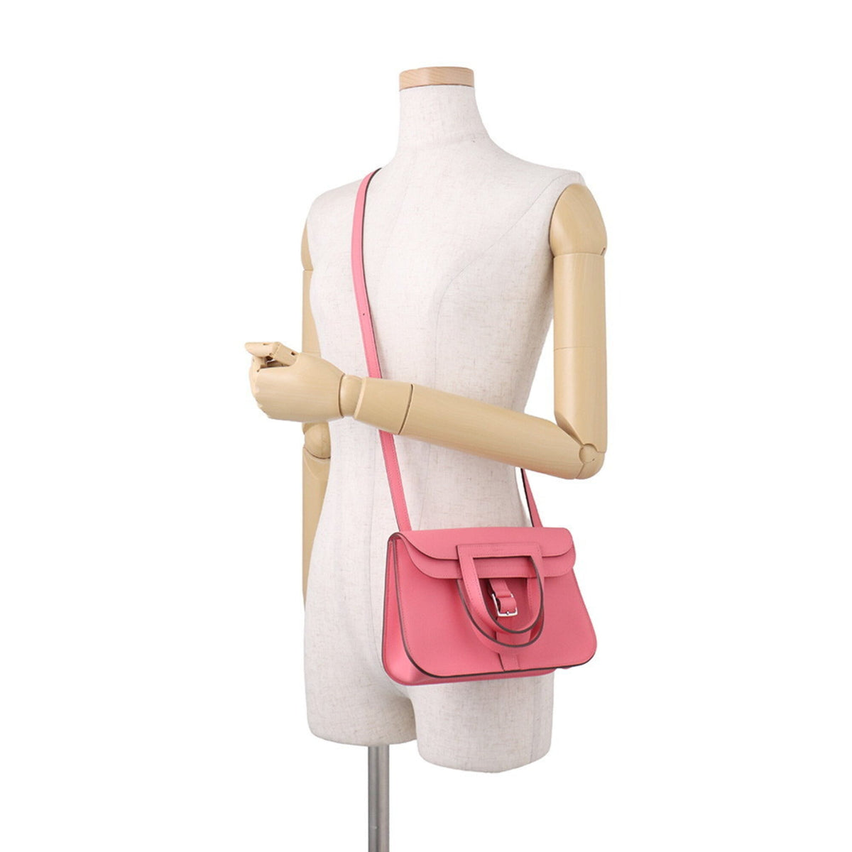 Hermes Kara Rose Azalee Swift Leather Handbag (Pre-Owned)