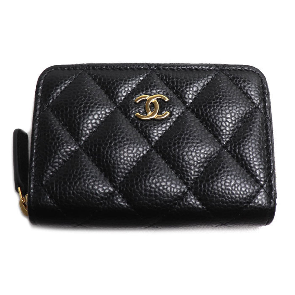 Chanel Black Leather Coin Purse/Coin Case (Pre-Owned)