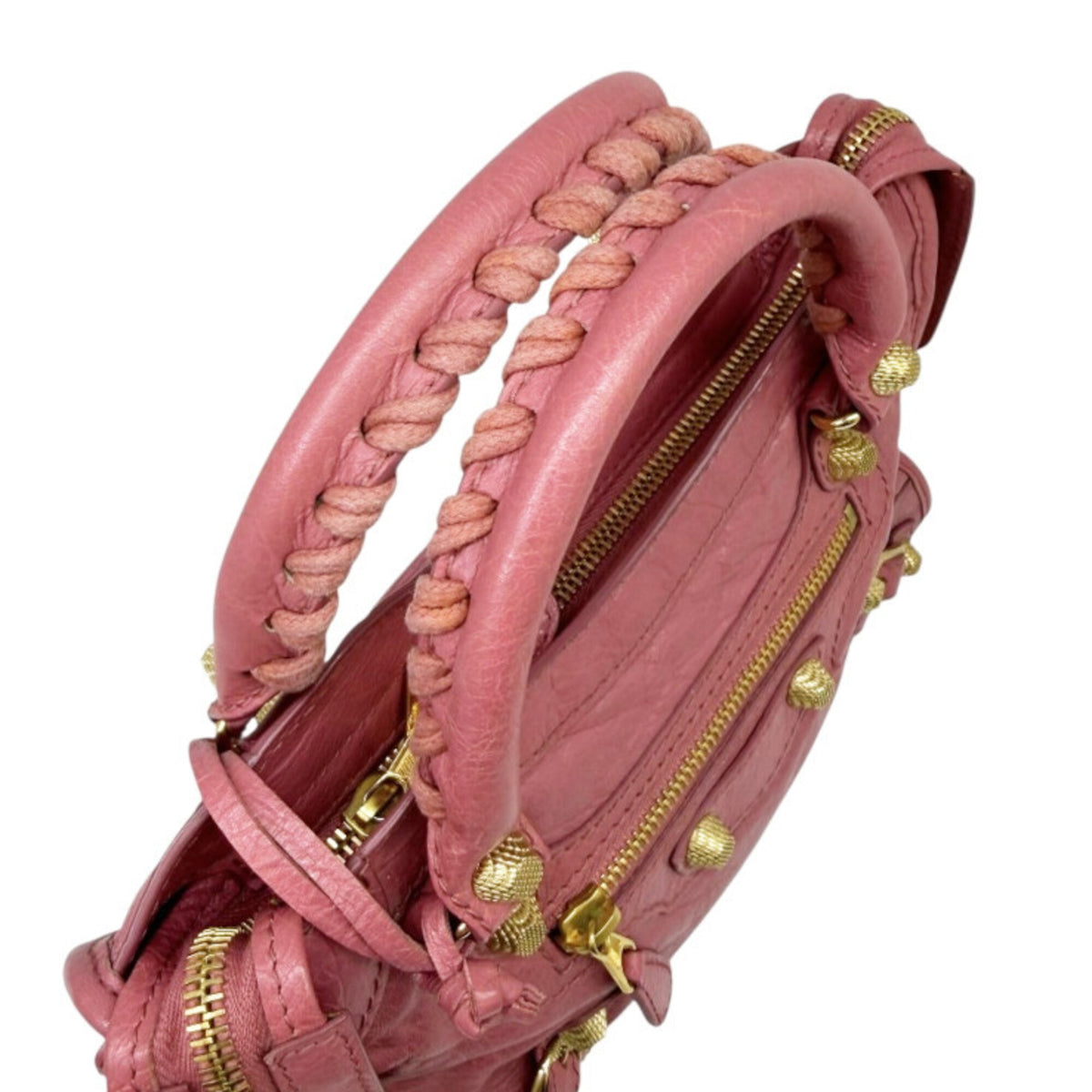 Balenciaga Pink Leather Handbag Shoulder Bag (Pre-Owned)