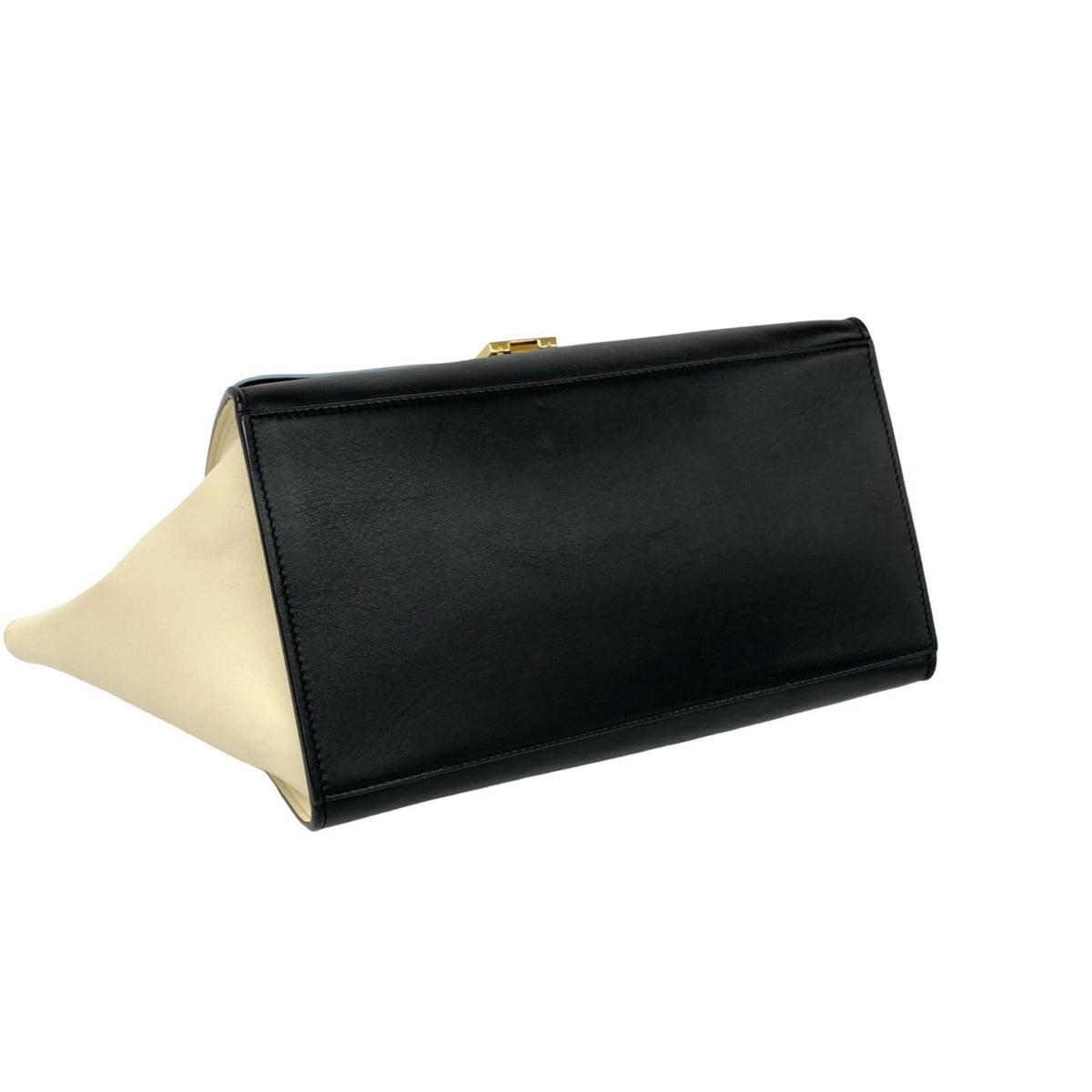 Celine Black Blue Ivory Leather Handbag Shoulder Bag (Pre-Owned)