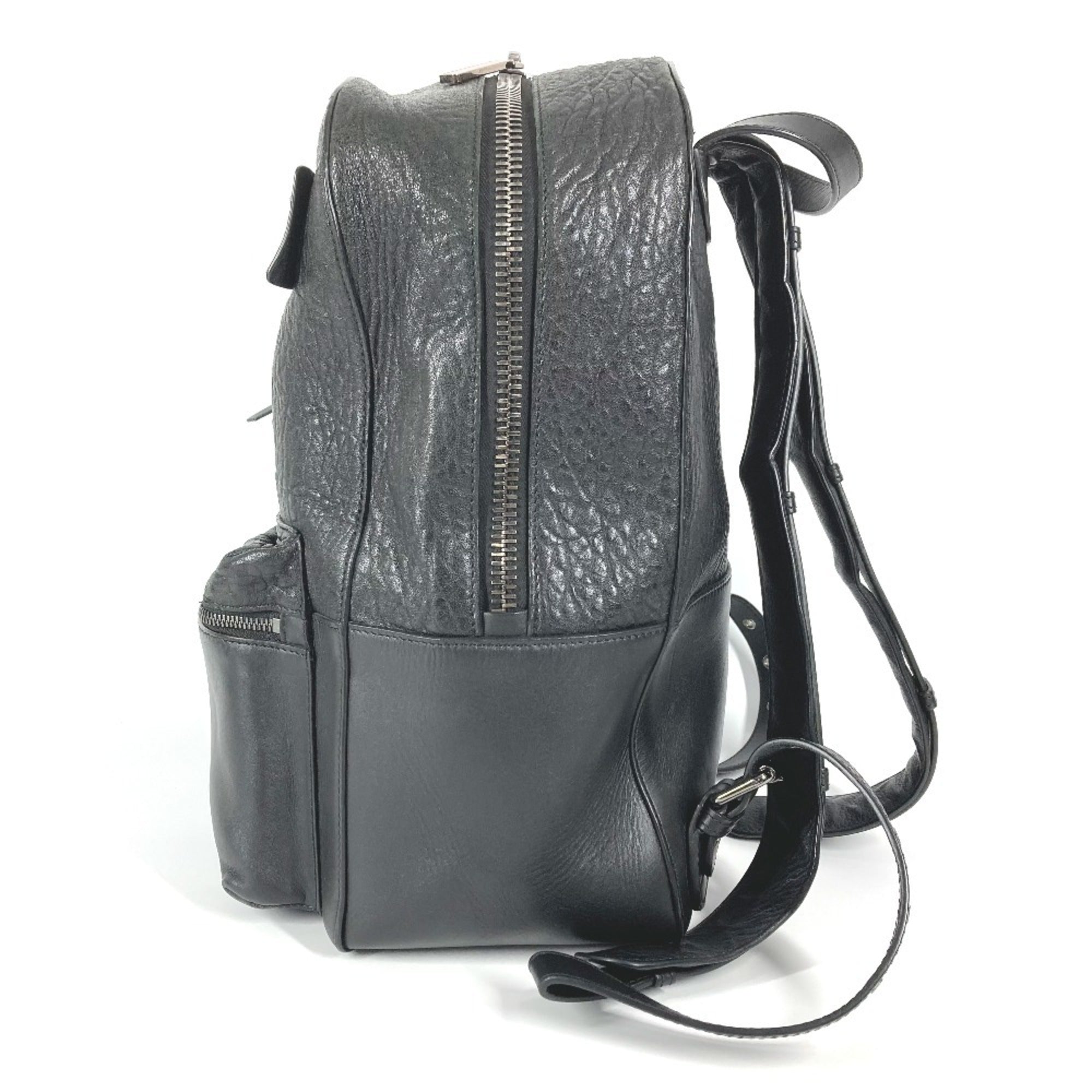 Christian Louboutin Black Red Color Leather Backpack (Pre-Owned)