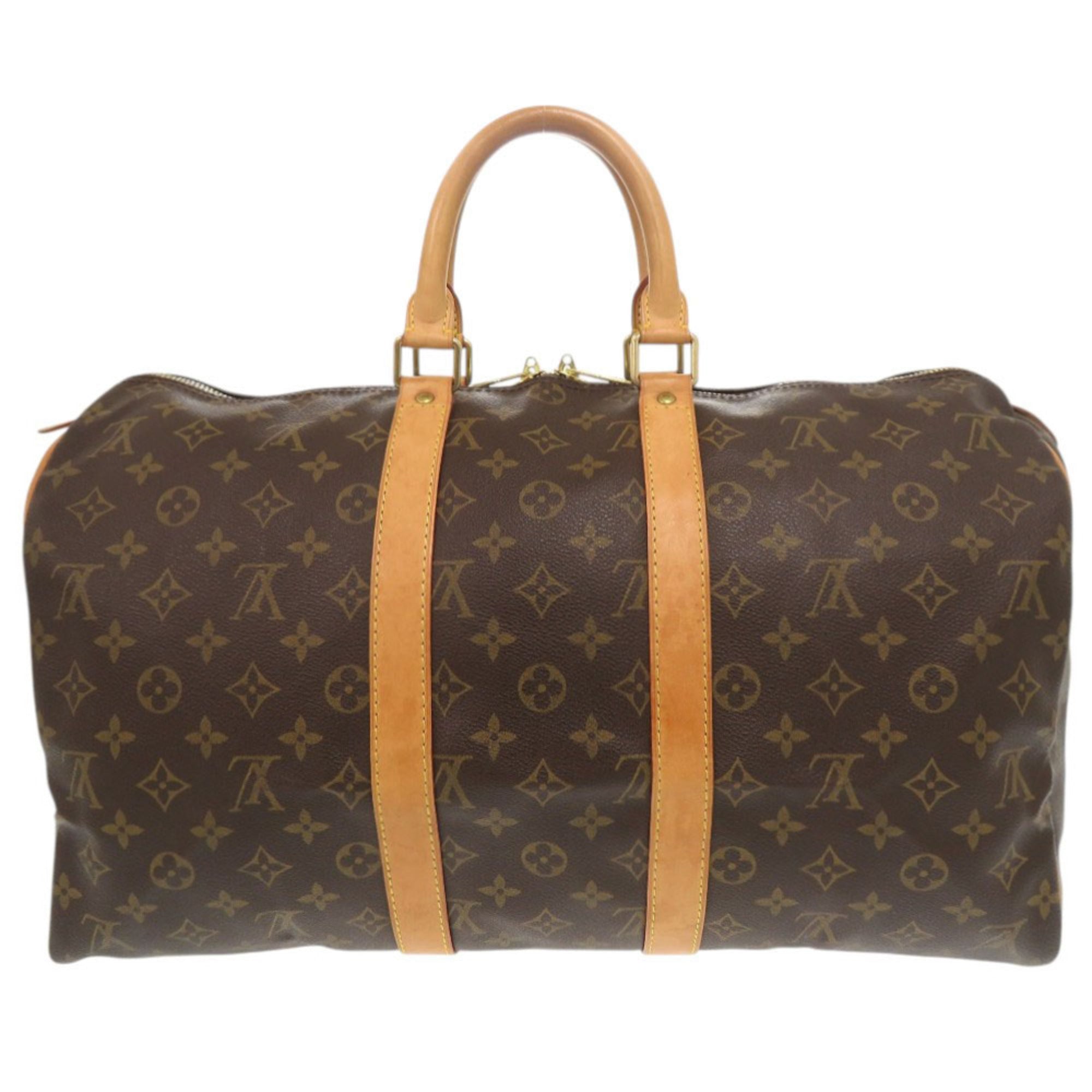 Louis Vuitton Brown Monogram Canvas Boston Bag (Pre-Owned)