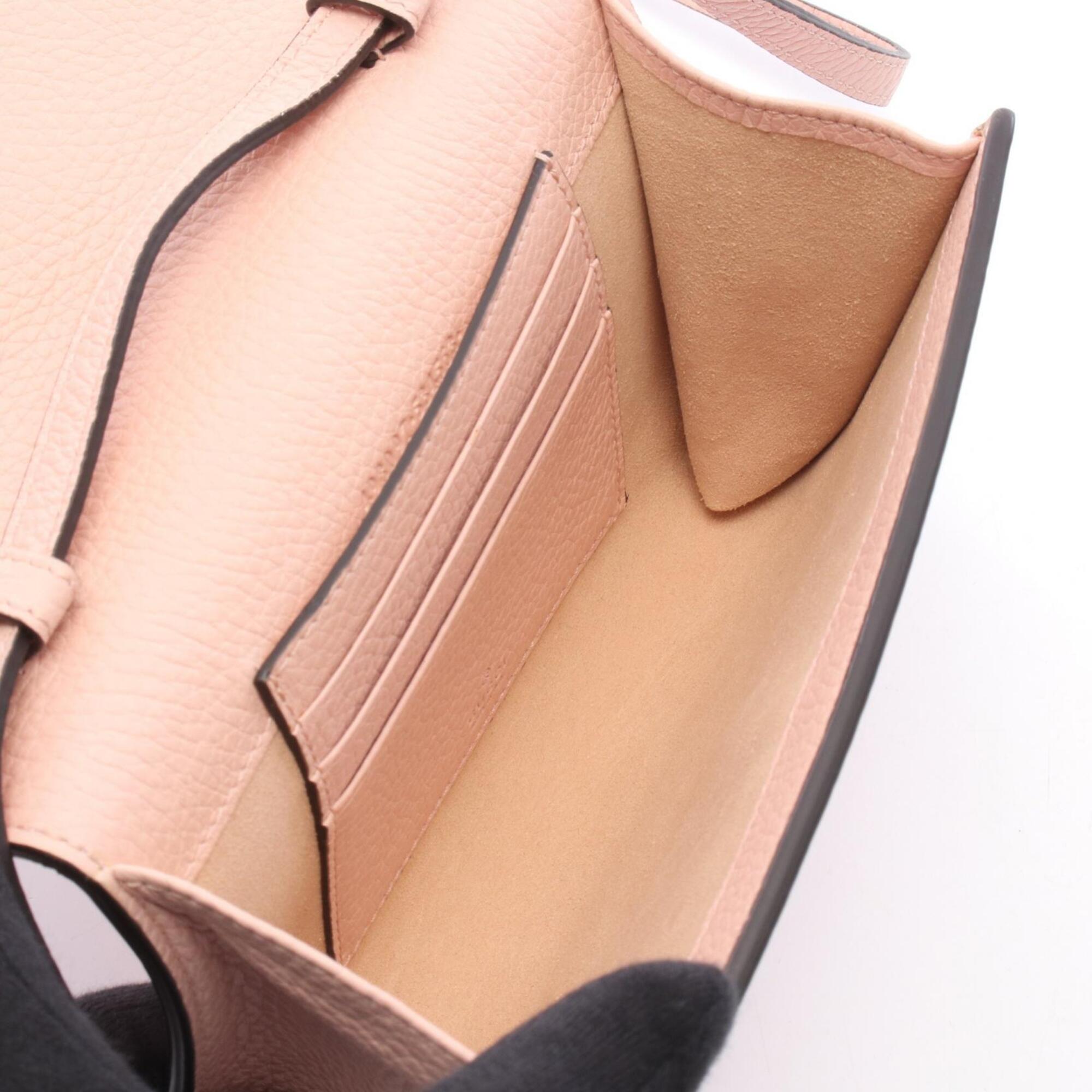 Gucci Pink Leather Handbag Shoulder Bag (Pre-Owned)