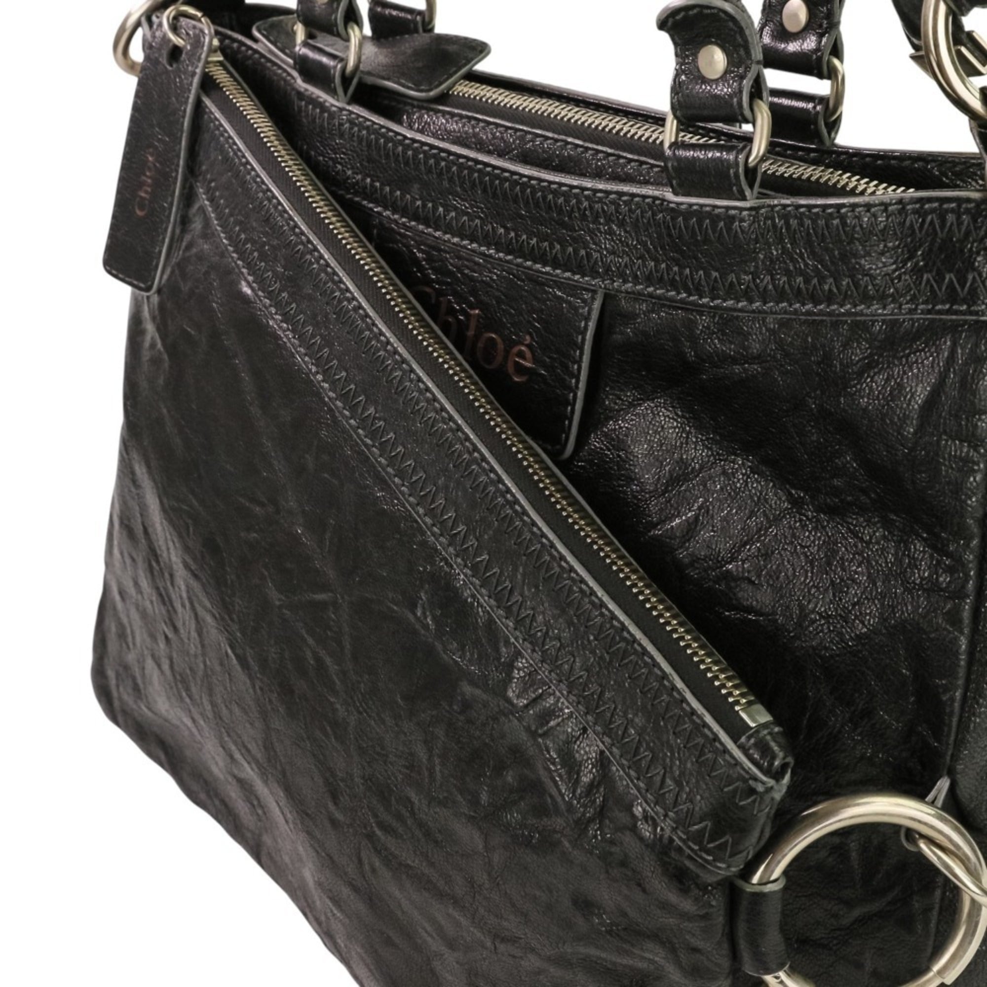 Chloé Black Leather Handbag (Pre-Owned)
