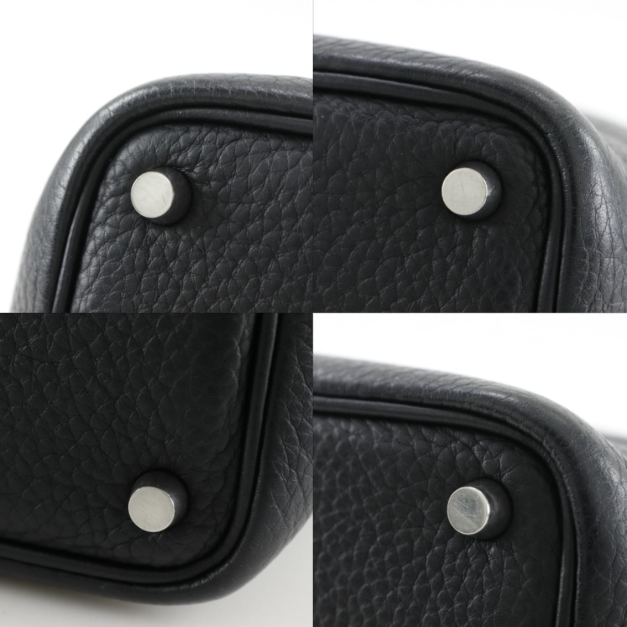 Hermes Black Taurillon Clemence Leather Handbag (Pre-Owned)
