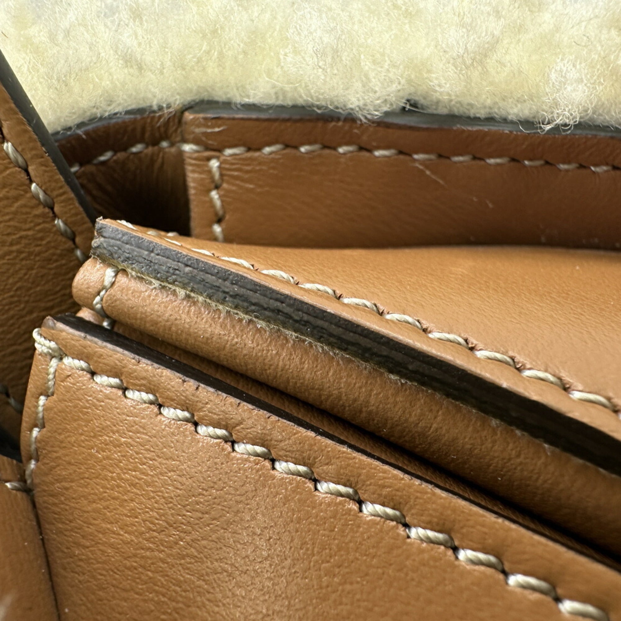 Tod's Denim Fur Shoulder Bag (Pre-Owned)