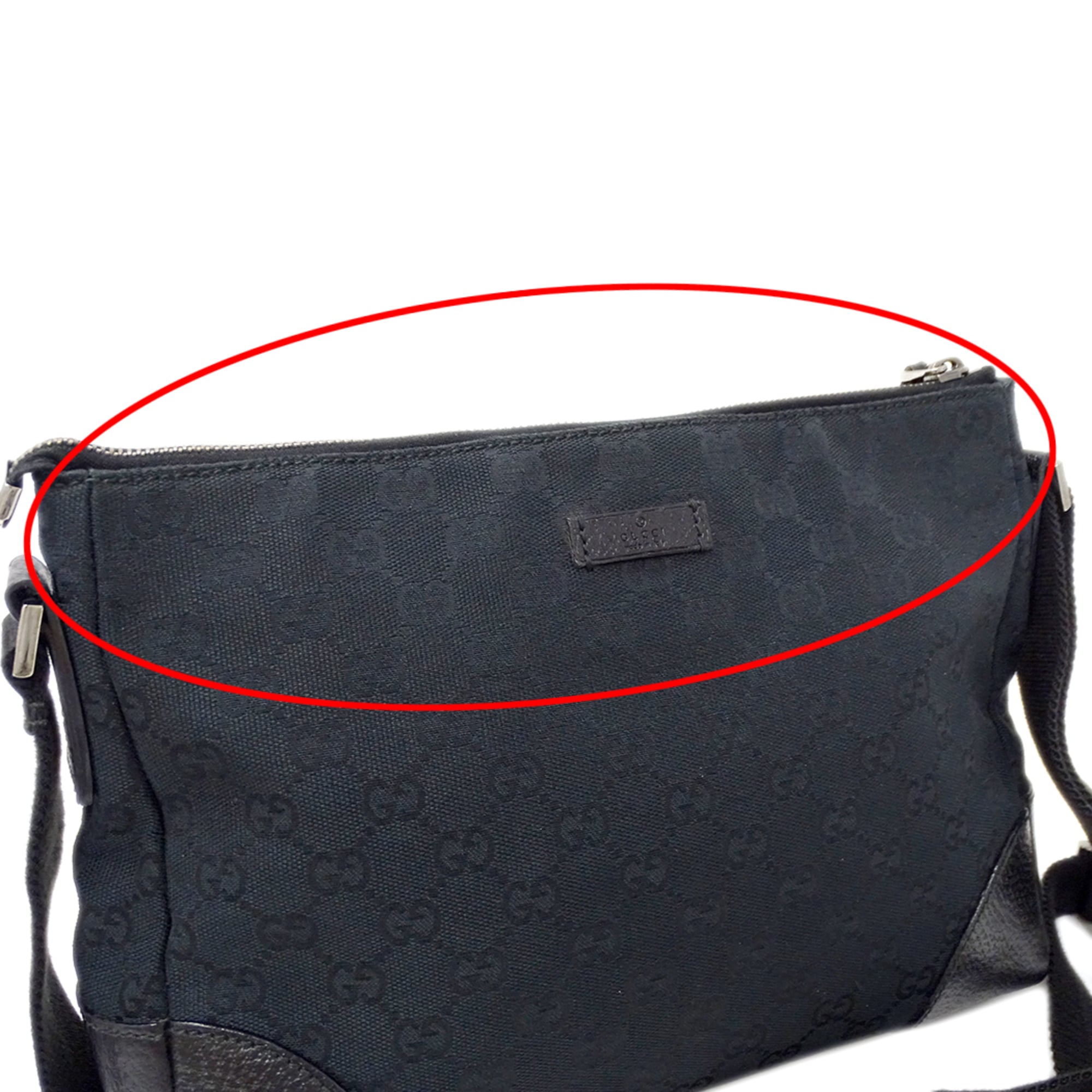 Gucci Black Gg Canvas Handbag Shoulder Bag (Pre-Owned)