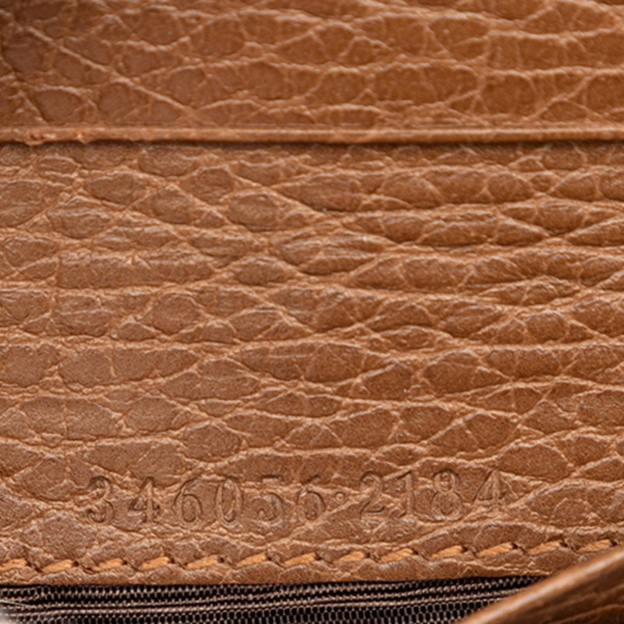 Gucci Beige Brown Canvas Leather Wallet (Bi-Fold) (Pre-Owned)