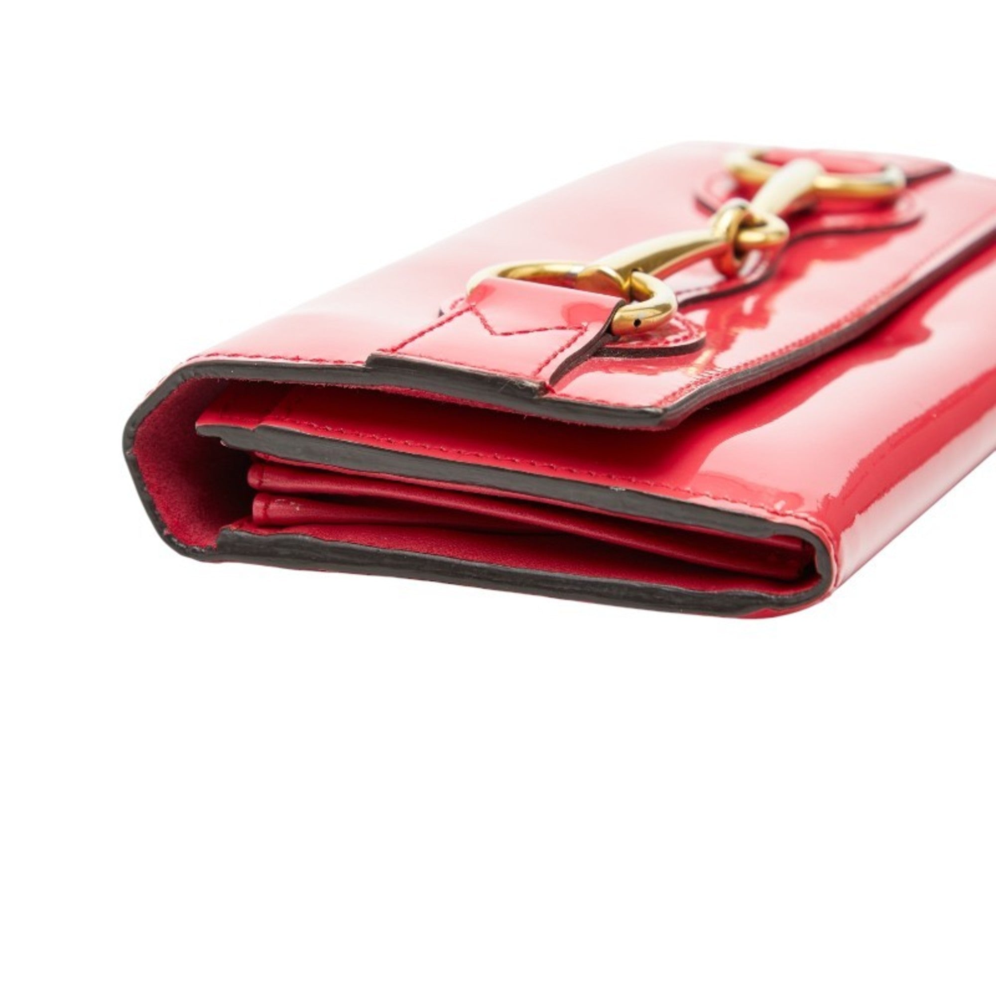 Gucci Pink Patent Leather Long Wallet (Bi-Fold) (Pre-Owned)