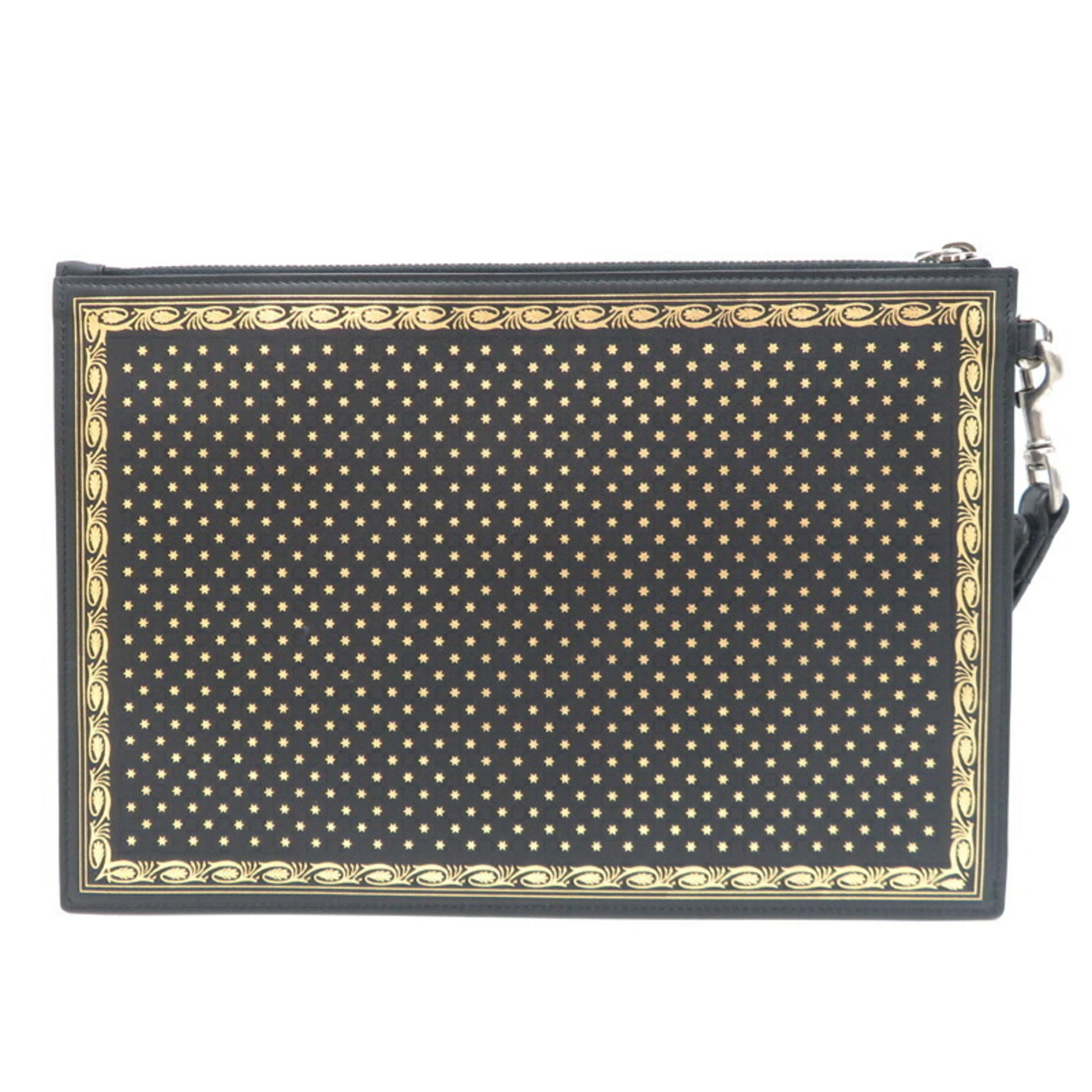 Gucci Black Leather Clutch Bag (Pre-Owned)
