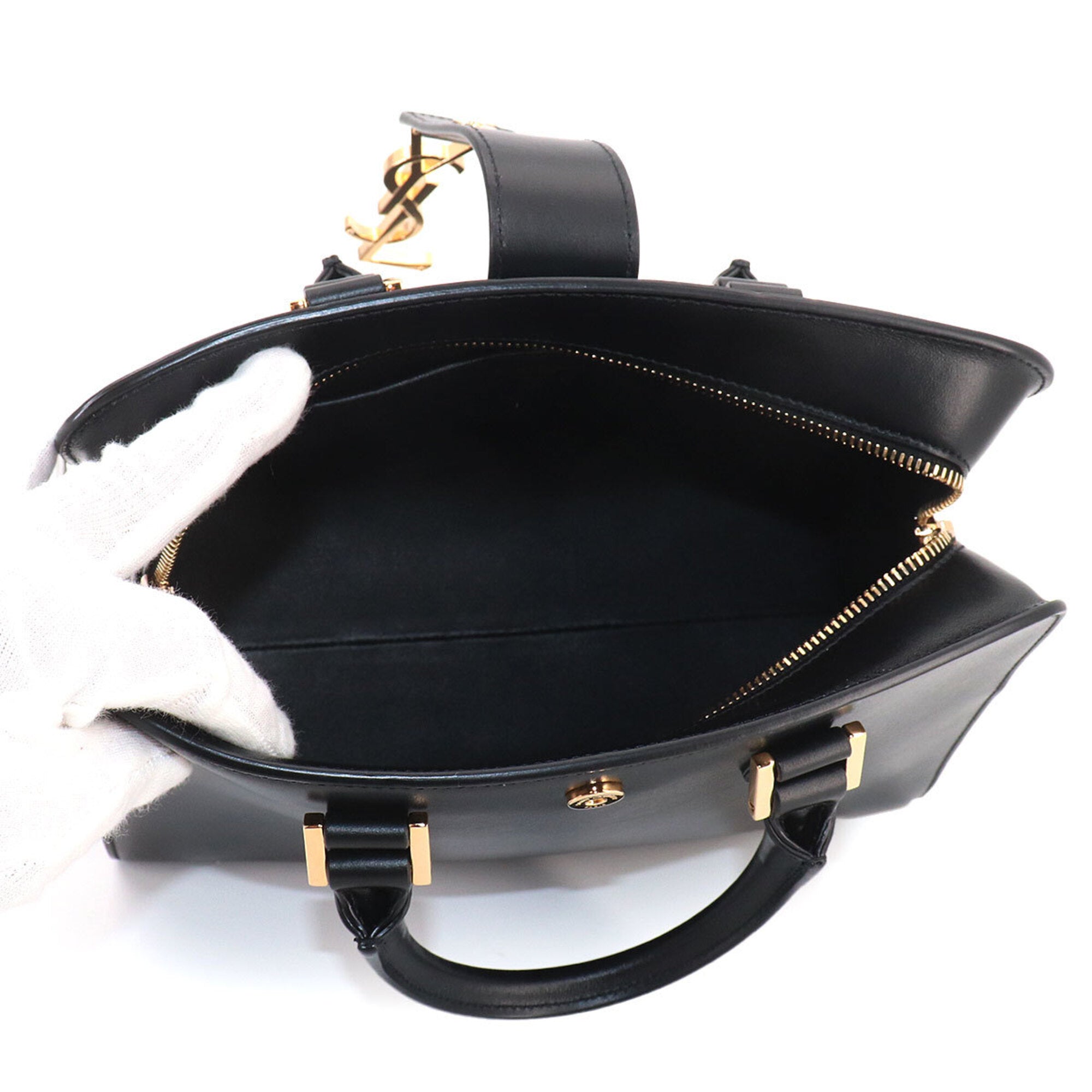 Saint Laurent Black Leather Handbag (Pre-Owned)