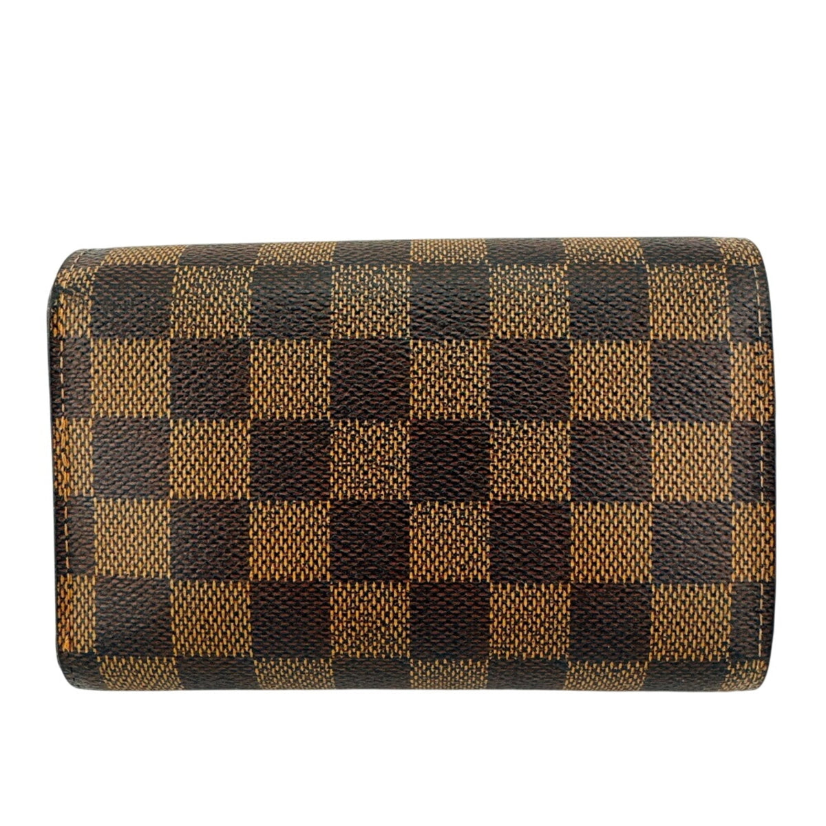 Louis Vuitton Damier Brown Leather Wallet (Tri-Fold) (Pre-Owned)