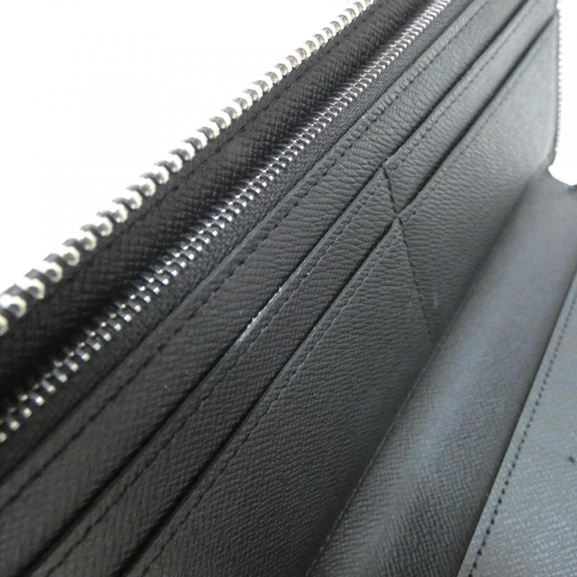 Louis Vuitton Black Leather Long Wallet (Bi-Fold) (Pre-Owned)