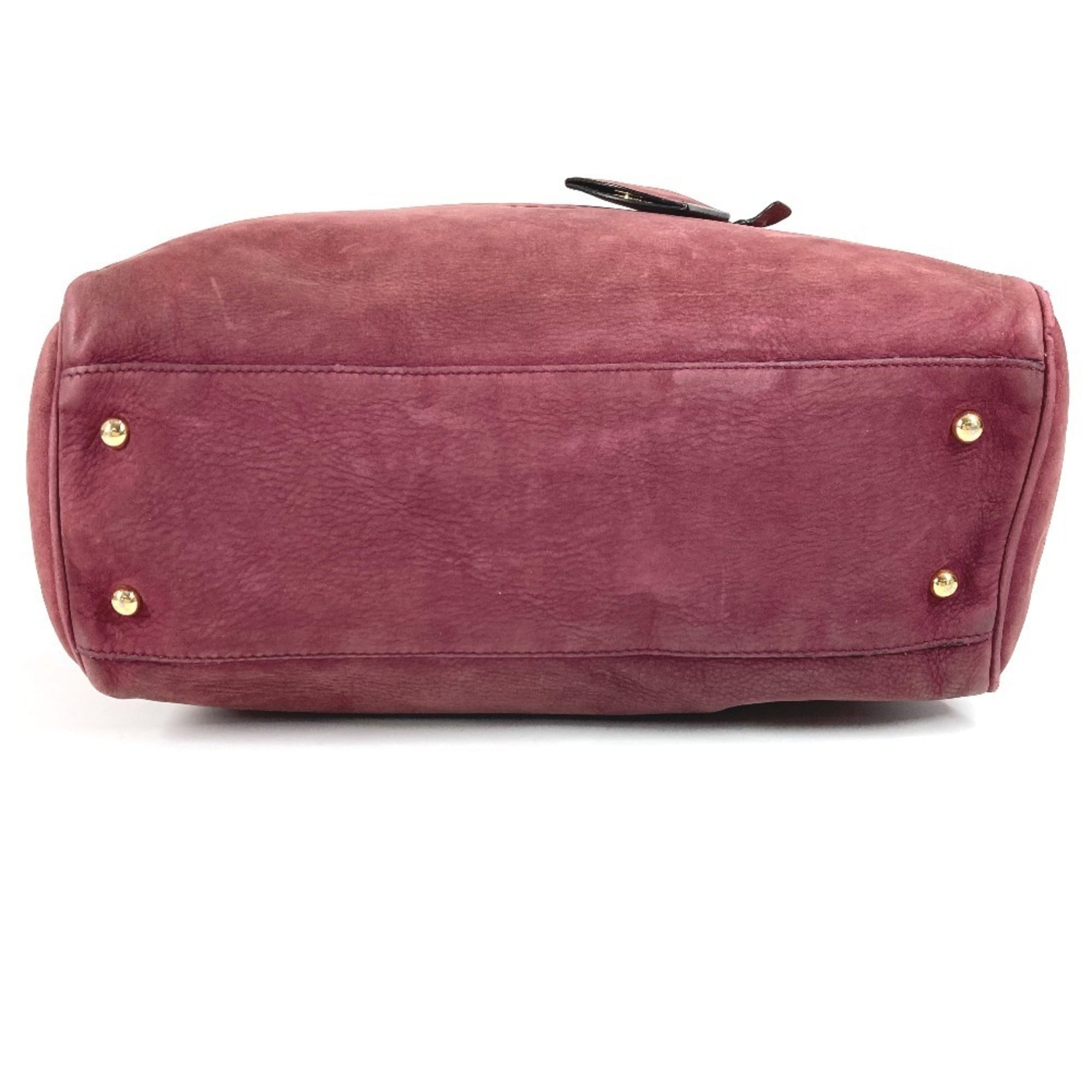 Loewe Bordeaux Leather Shoulder Bag Tote Bag (Pre-Owned)