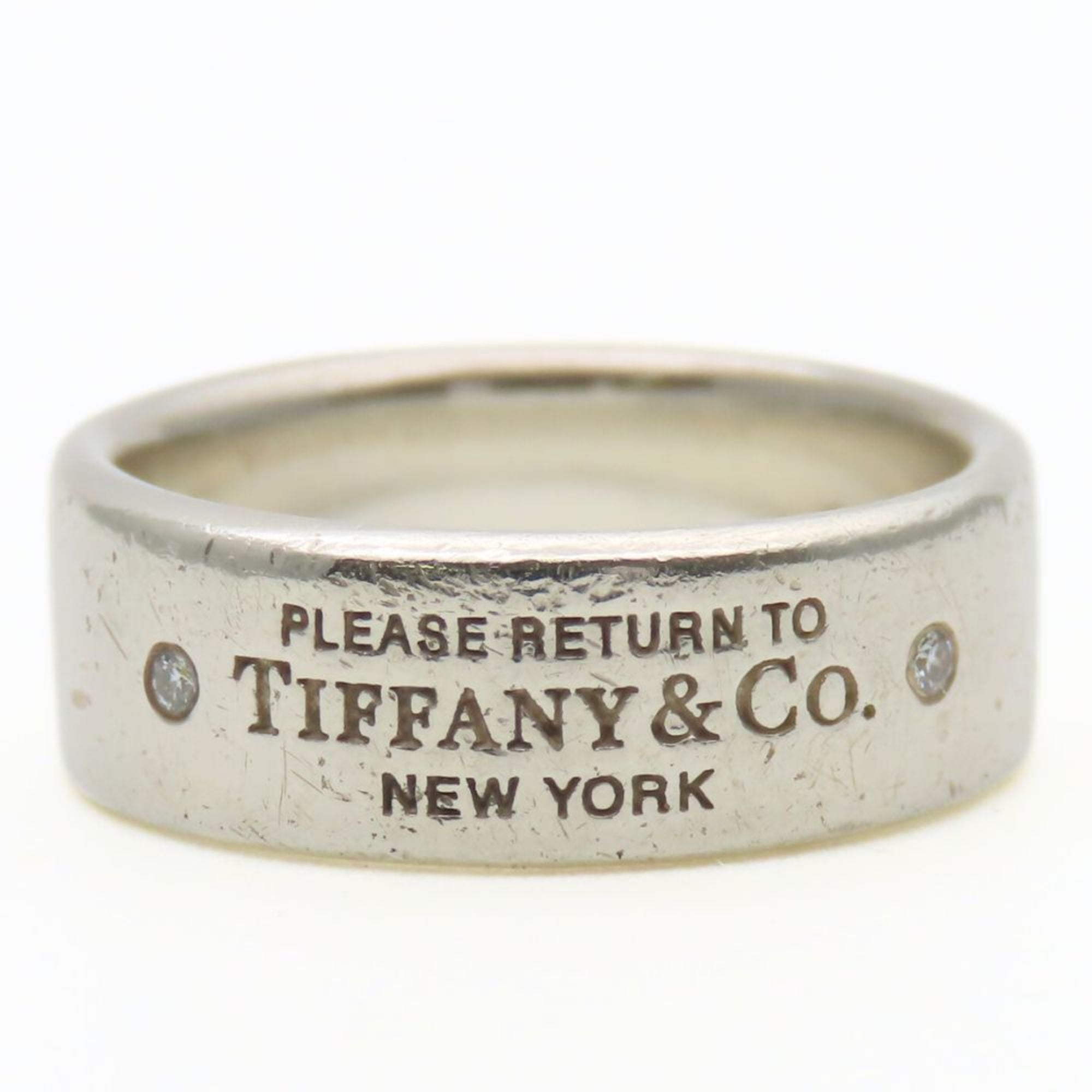 Tiffany Silver Silver 925 Band Ring (Pre-Owned)