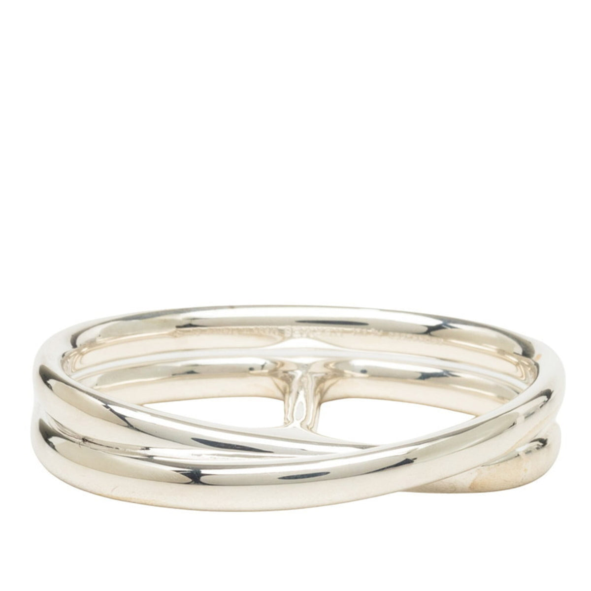 Hermes Silver 925 Band Ring (Pre-Owned)