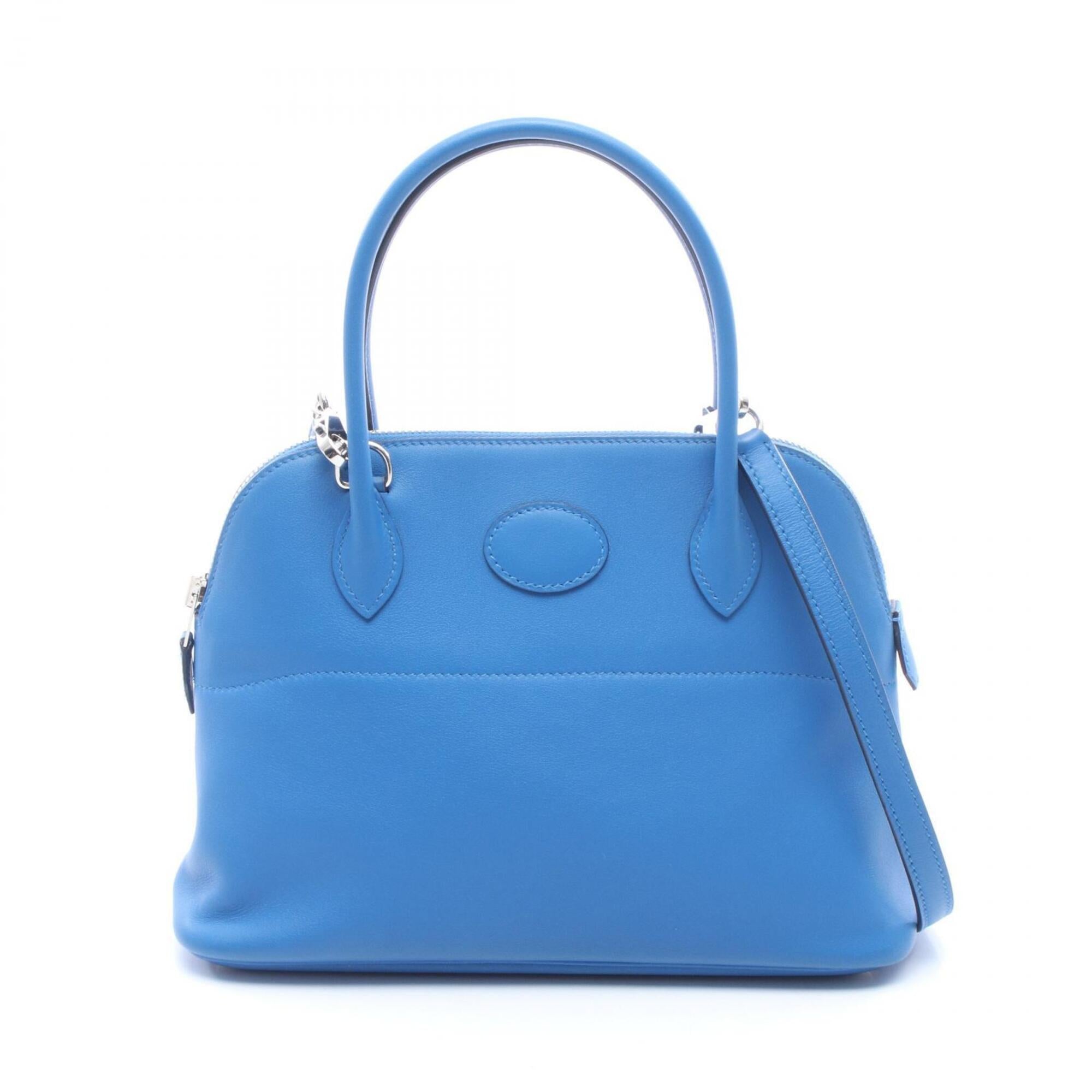 Hermes Blue Swift Leather Handbag (Pre-Owned)