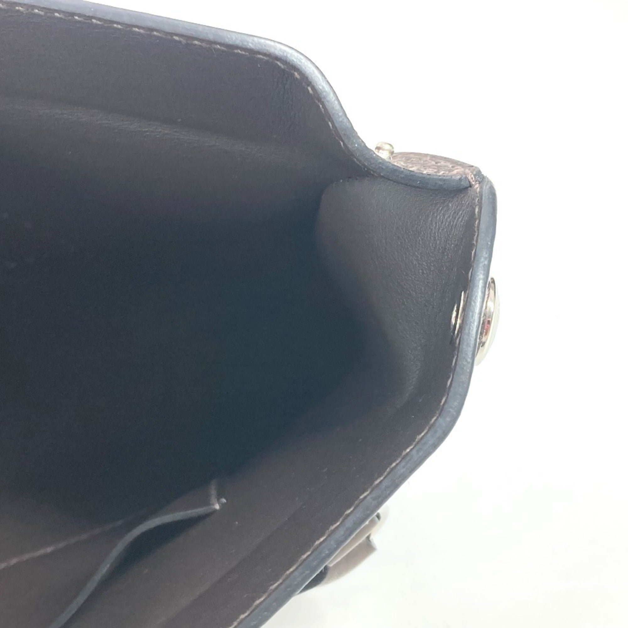 Hermes Dark Brown Togo Leather Pochette Shoulder Bag (Pre-Owned)