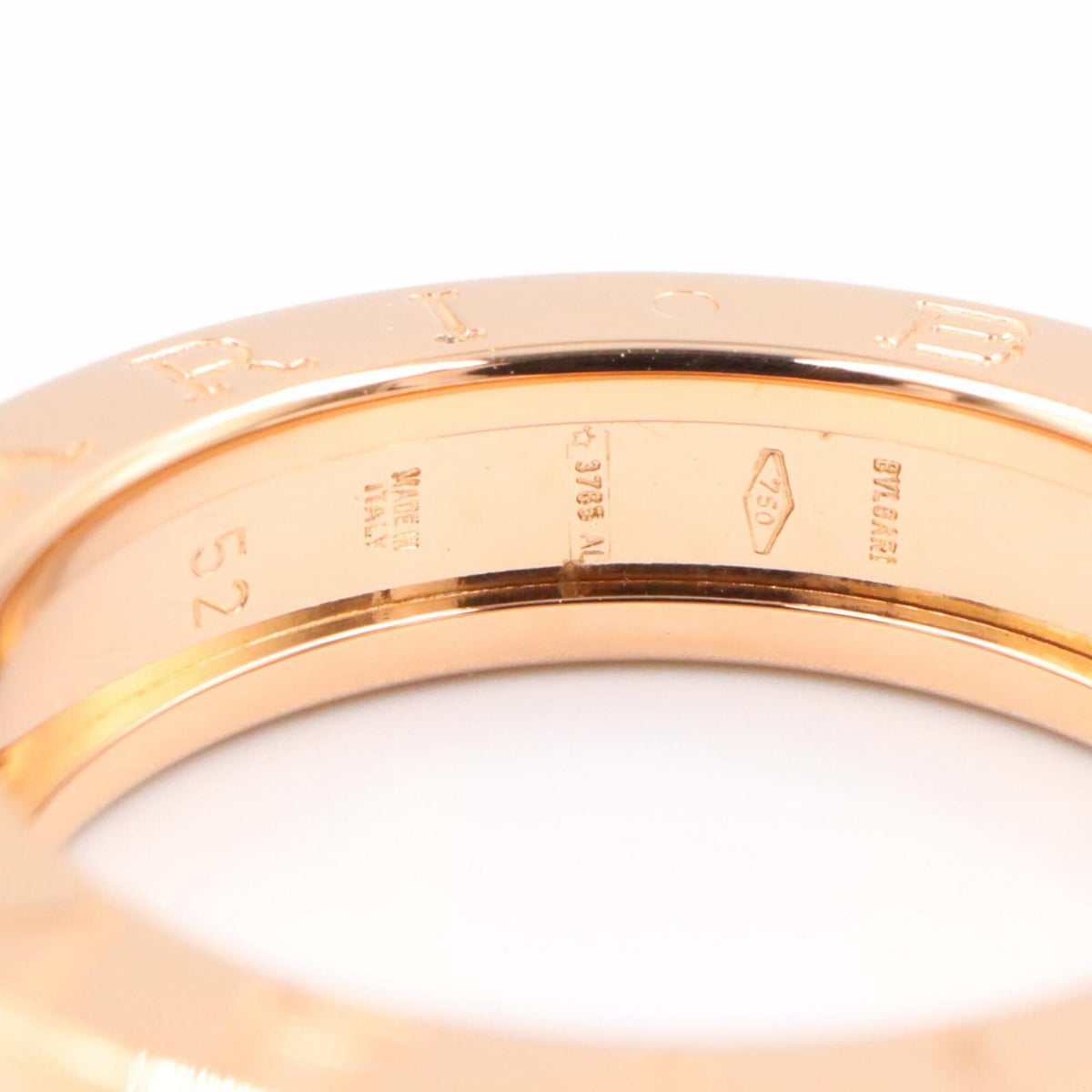 Bvlgari Gold Pink Gold (18K) Band Ring (Pre-Owned)