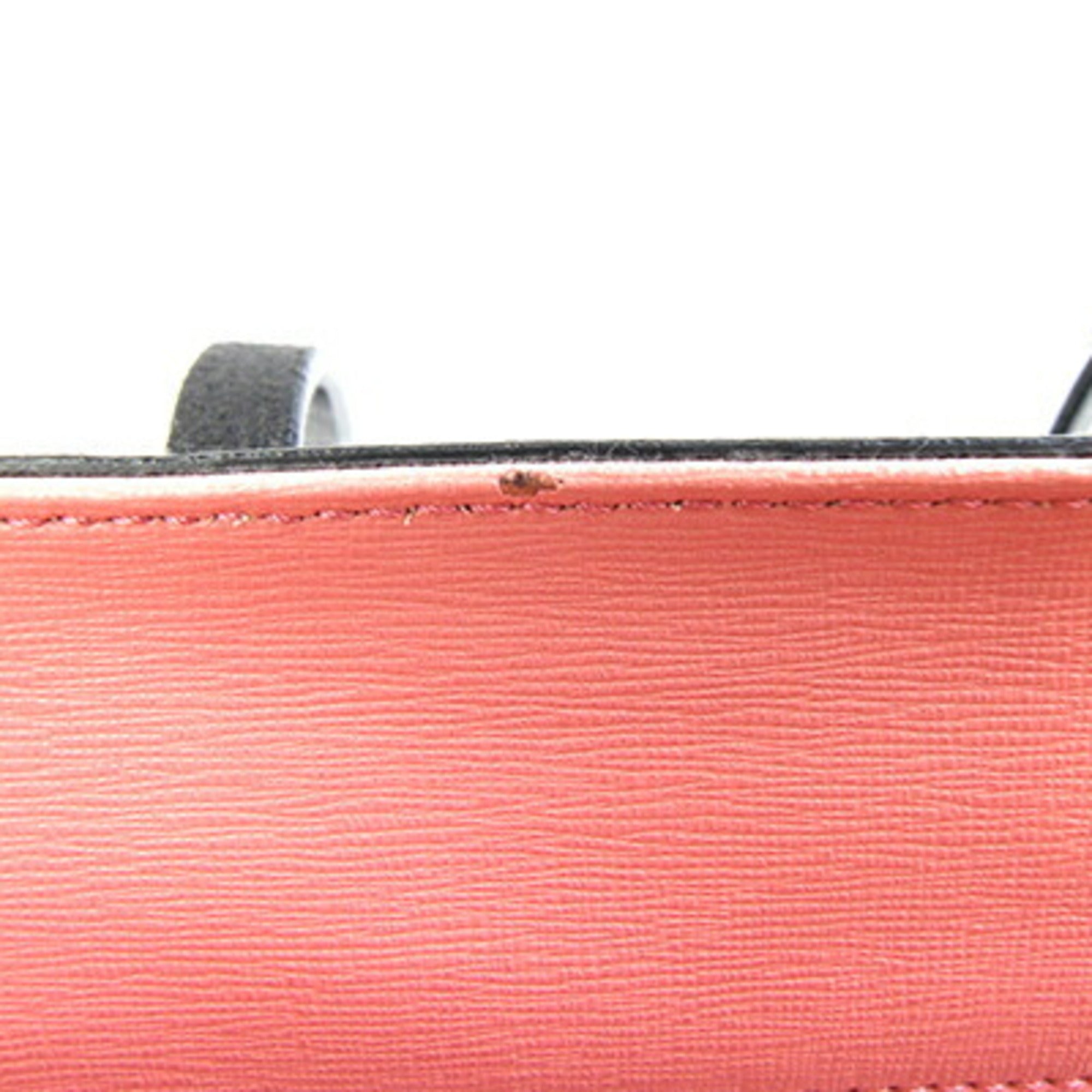 Fendi Black Pink Leather Tote Bag (Pre-Owned)