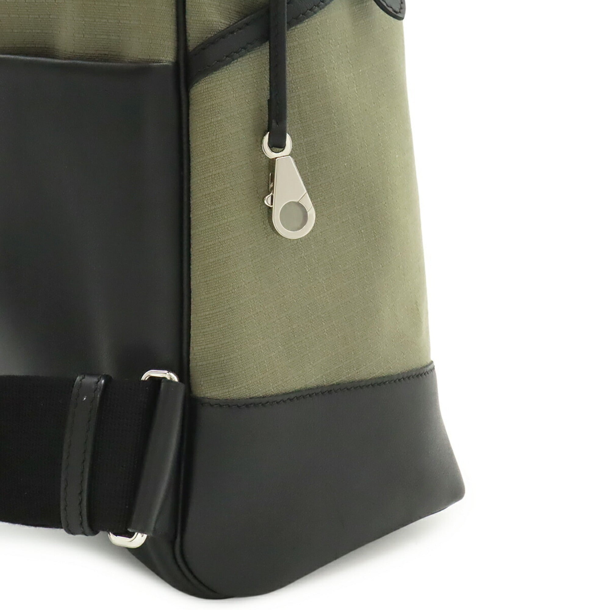 Hermes Black Khaki Swift Leather Backpack (Pre-Owned)