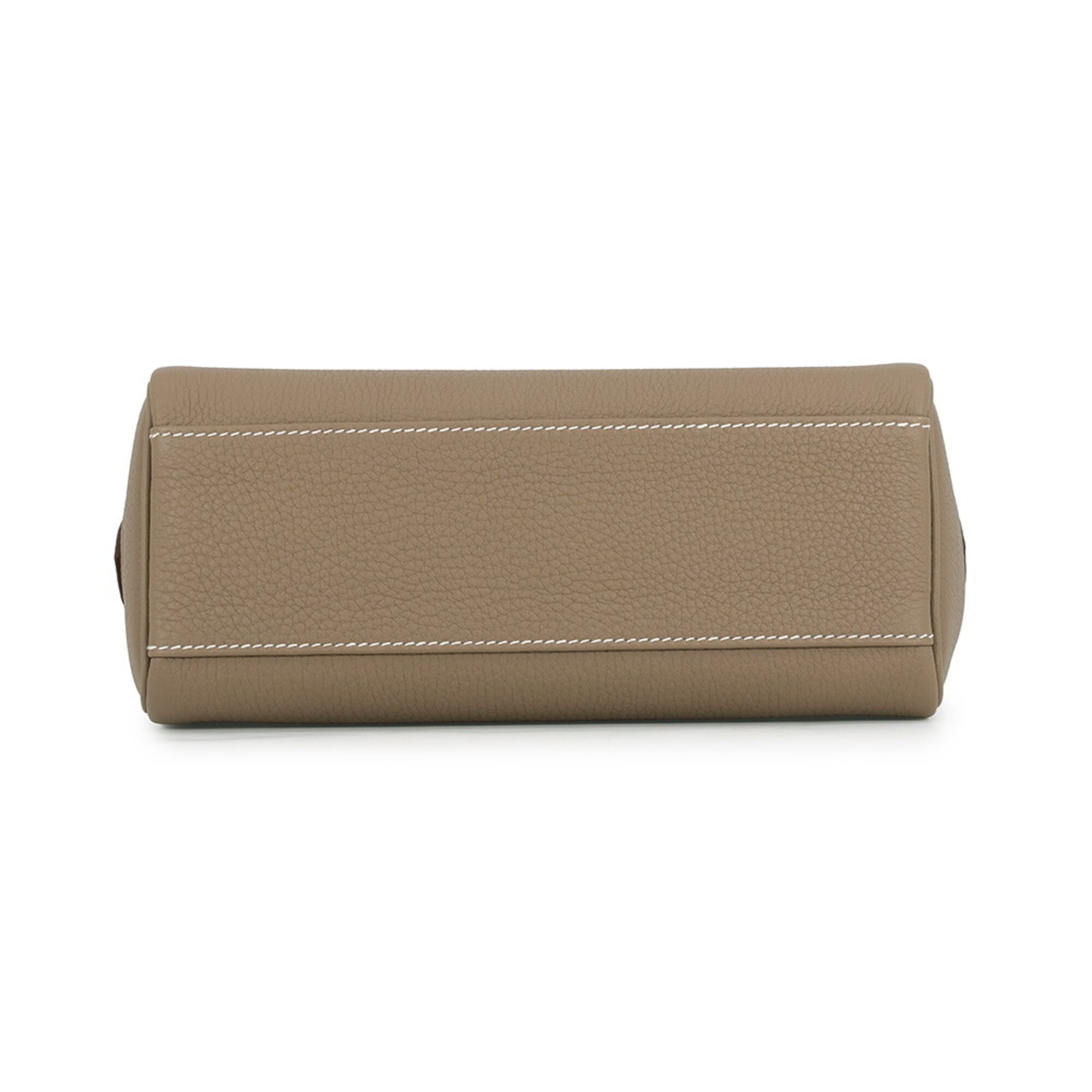 Hermes Etoupe Gray Evercalf Leather Messenger Bag Shoulder Bag (Pre-Owned)